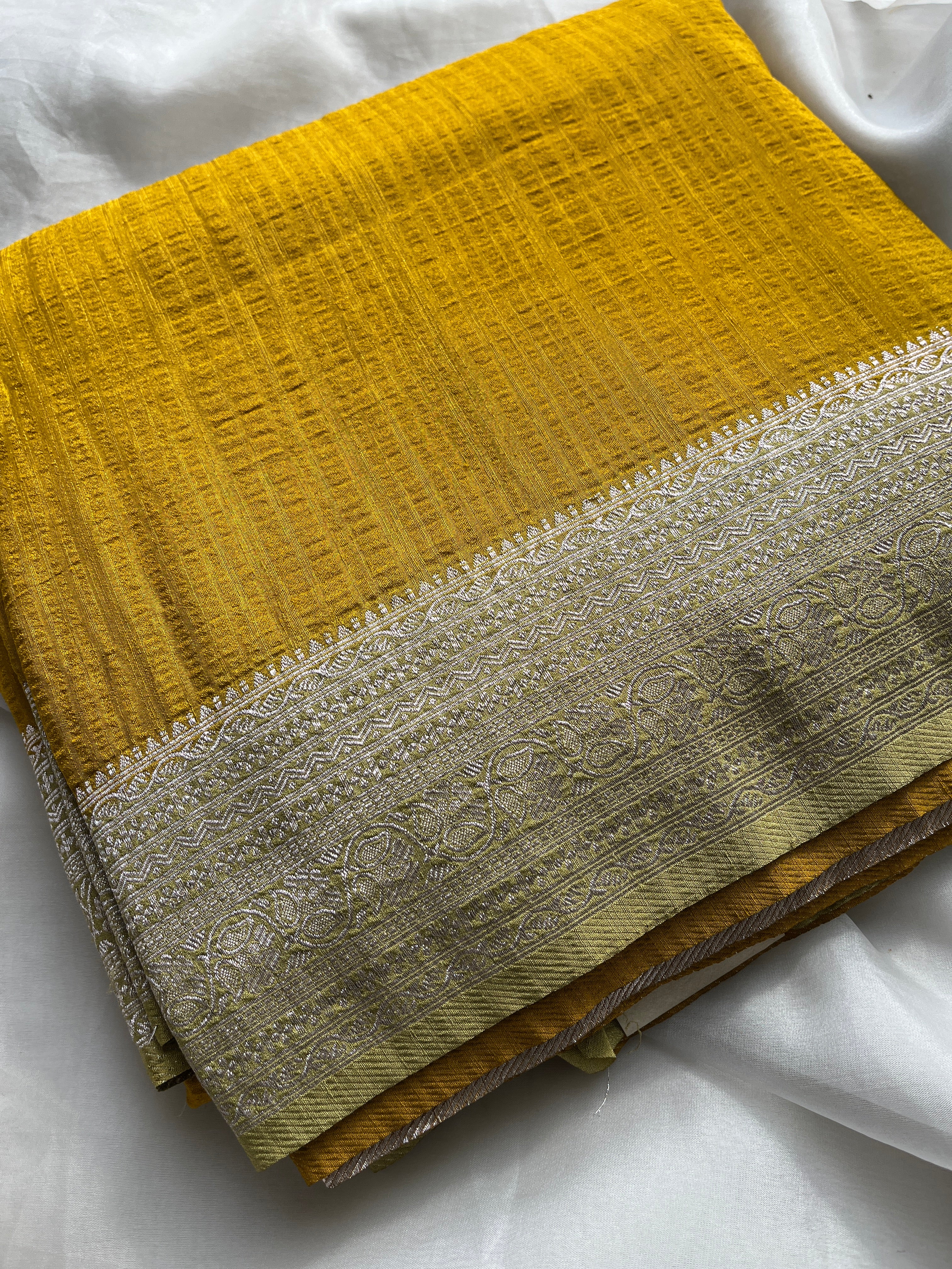 Pink & Mustard Pure Cotton Viscose saree