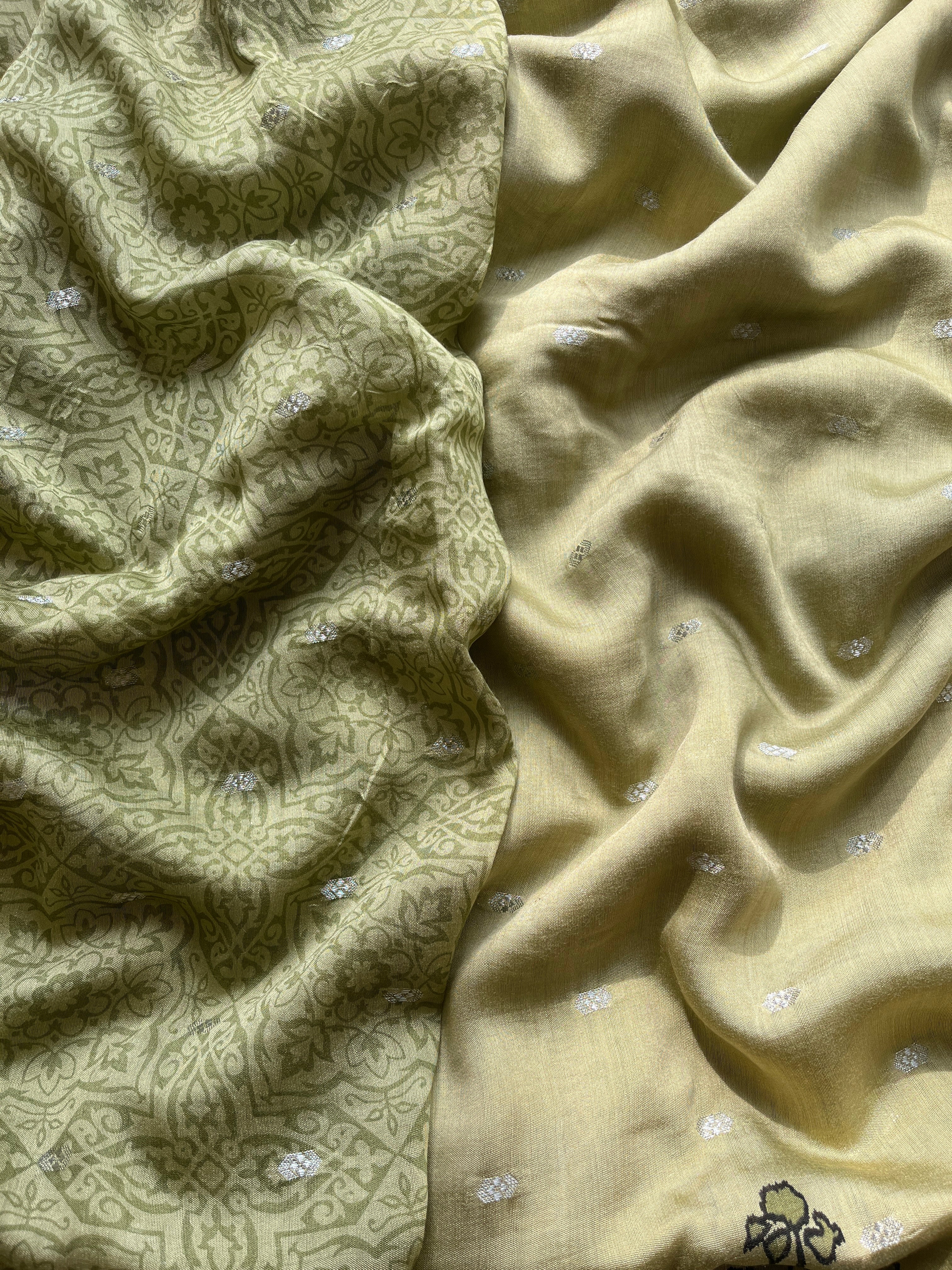 Pastel Green Dola Silk Saree