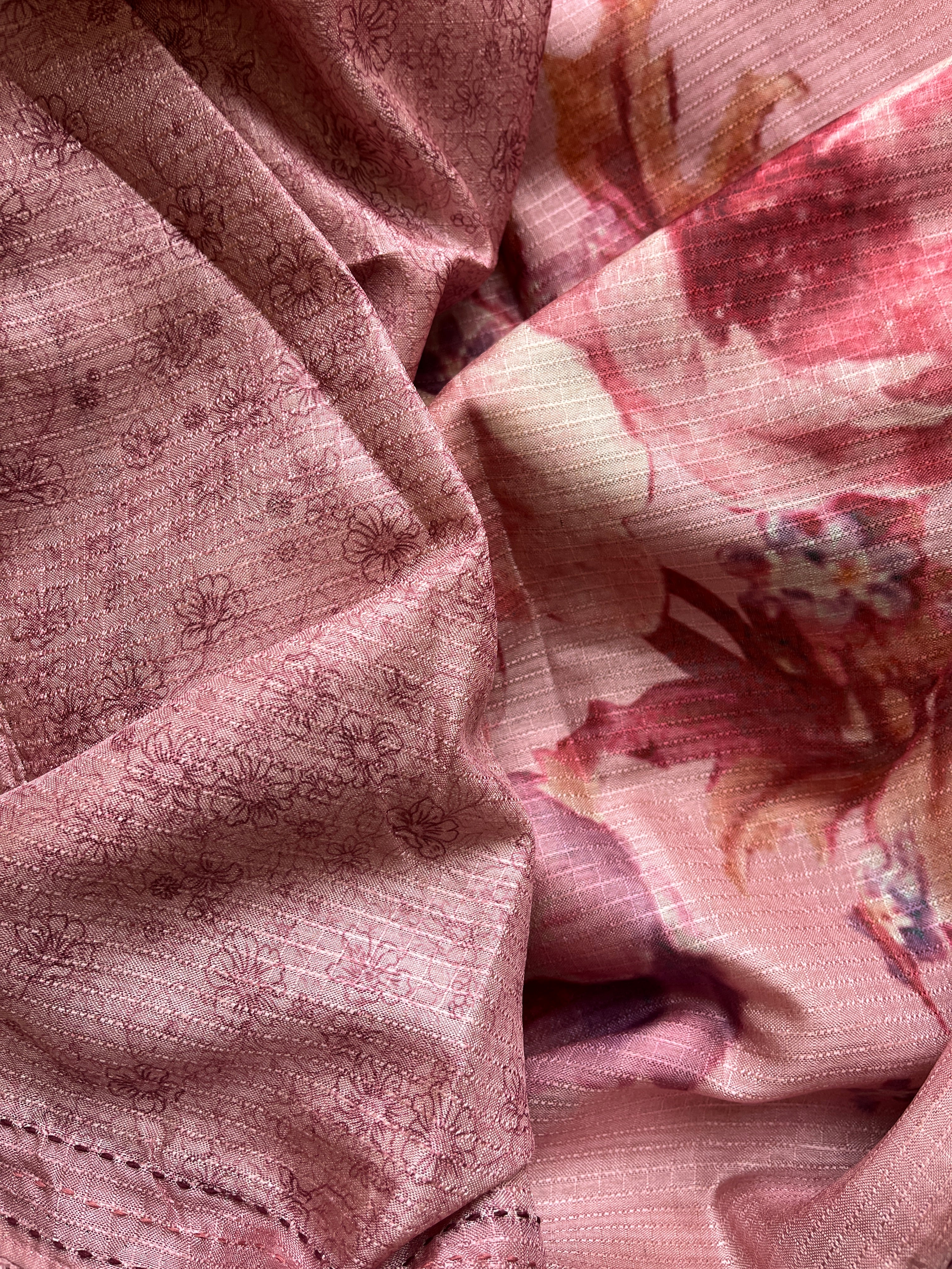 Lavender, Yellow, Rose Gold & Pastel Green Semi Tussar Sarees