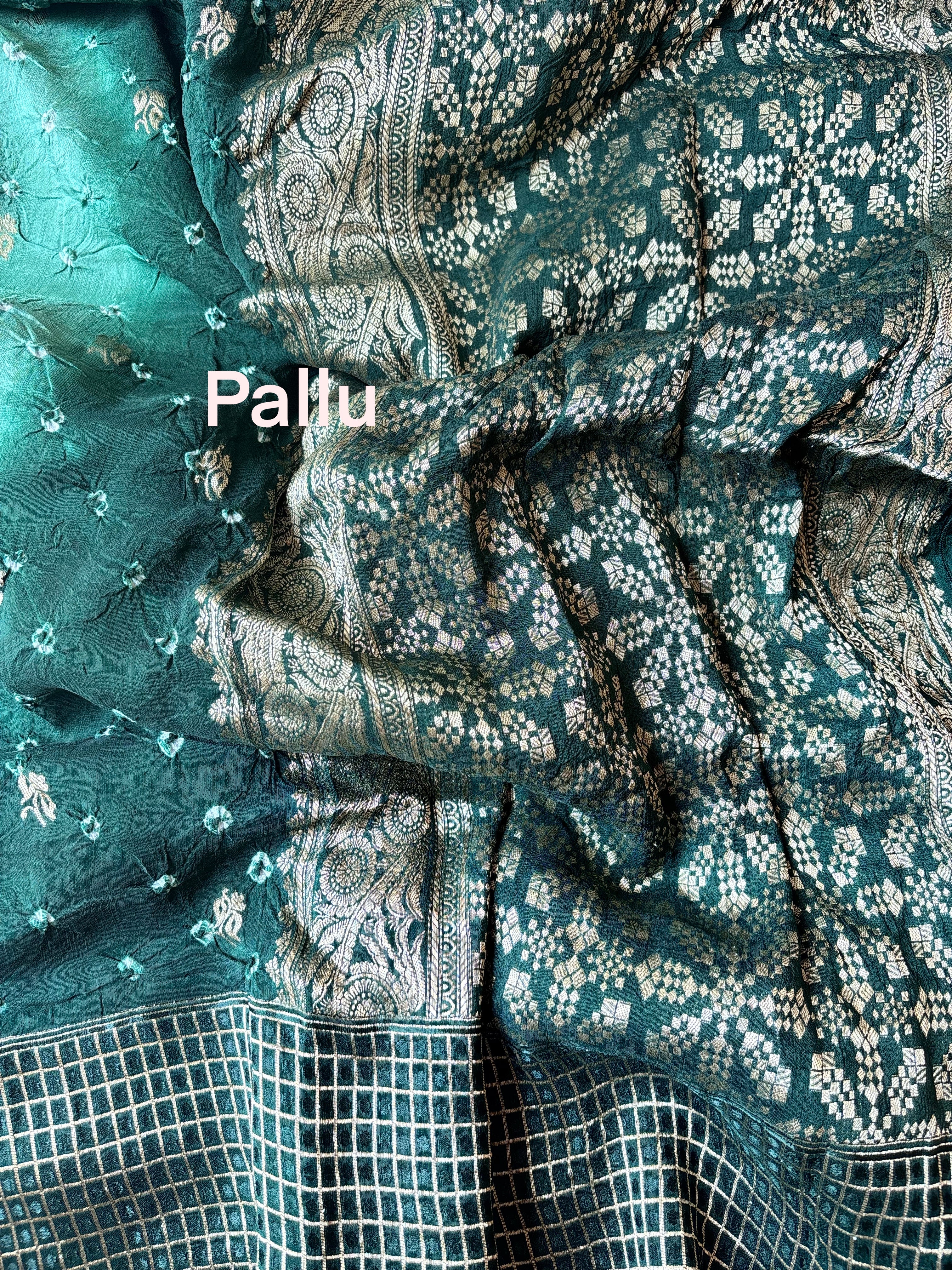 Green Bandhini Saree