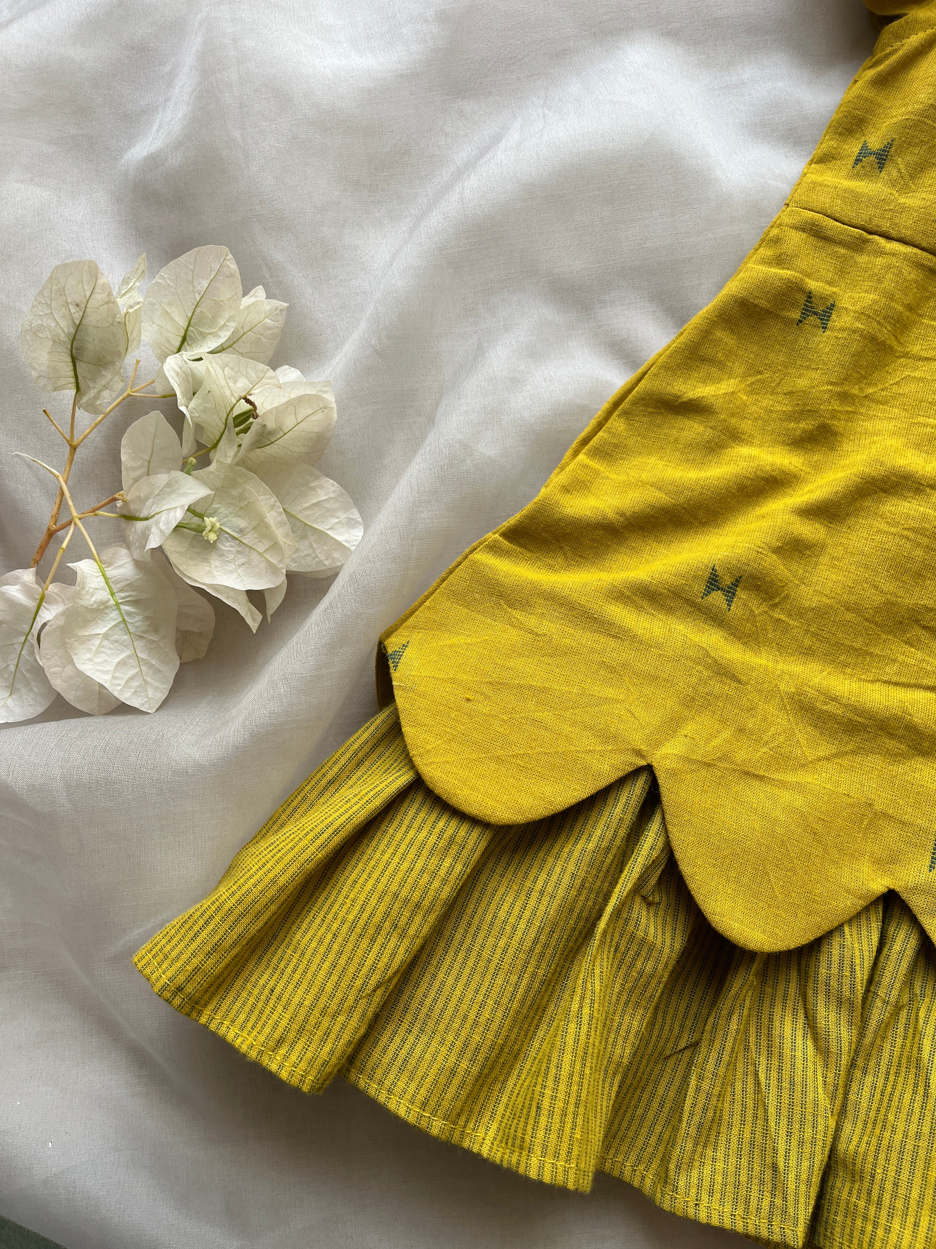 Mustard Yellow Scallop Frock