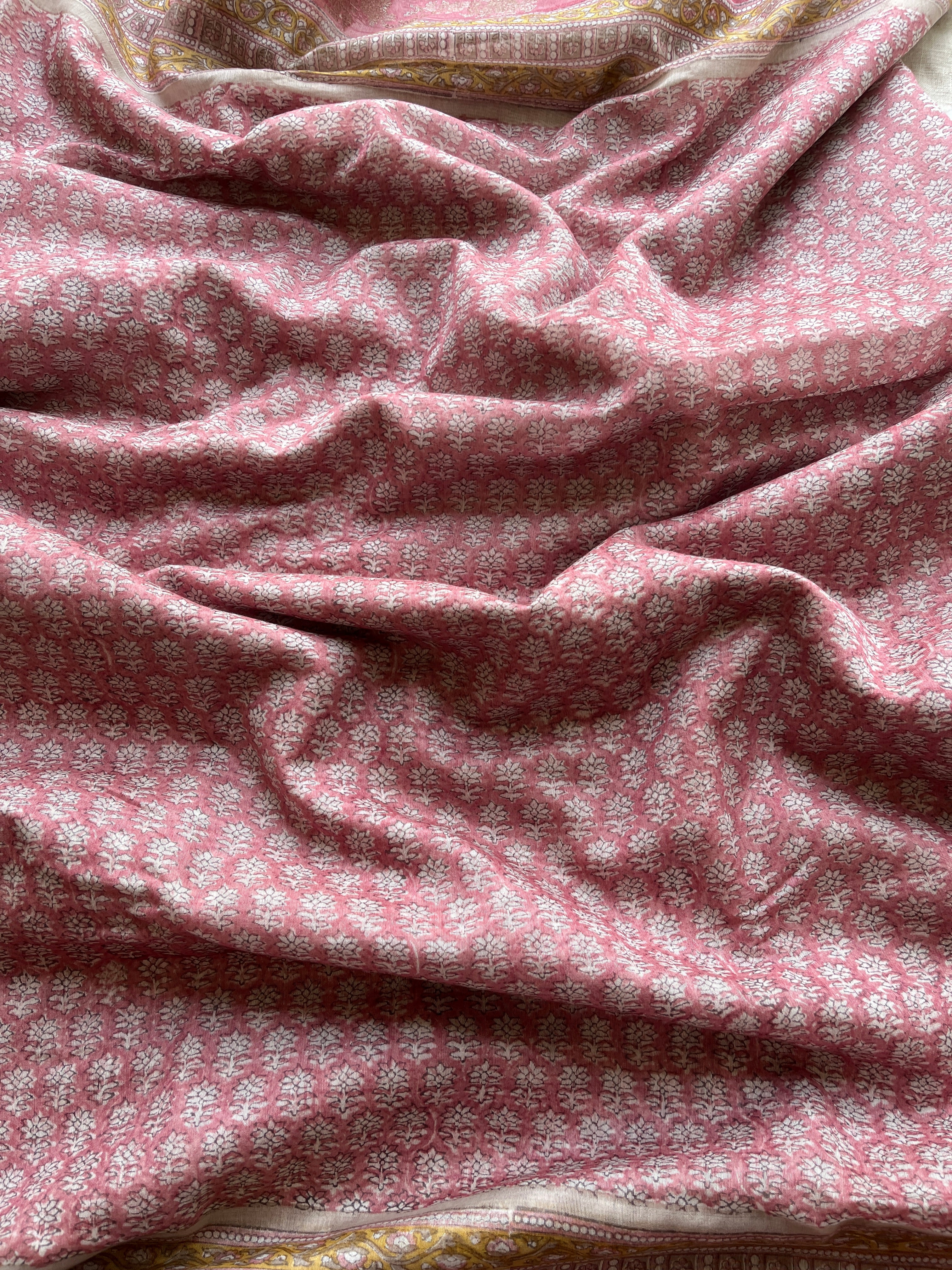 Pink Chanderi saree