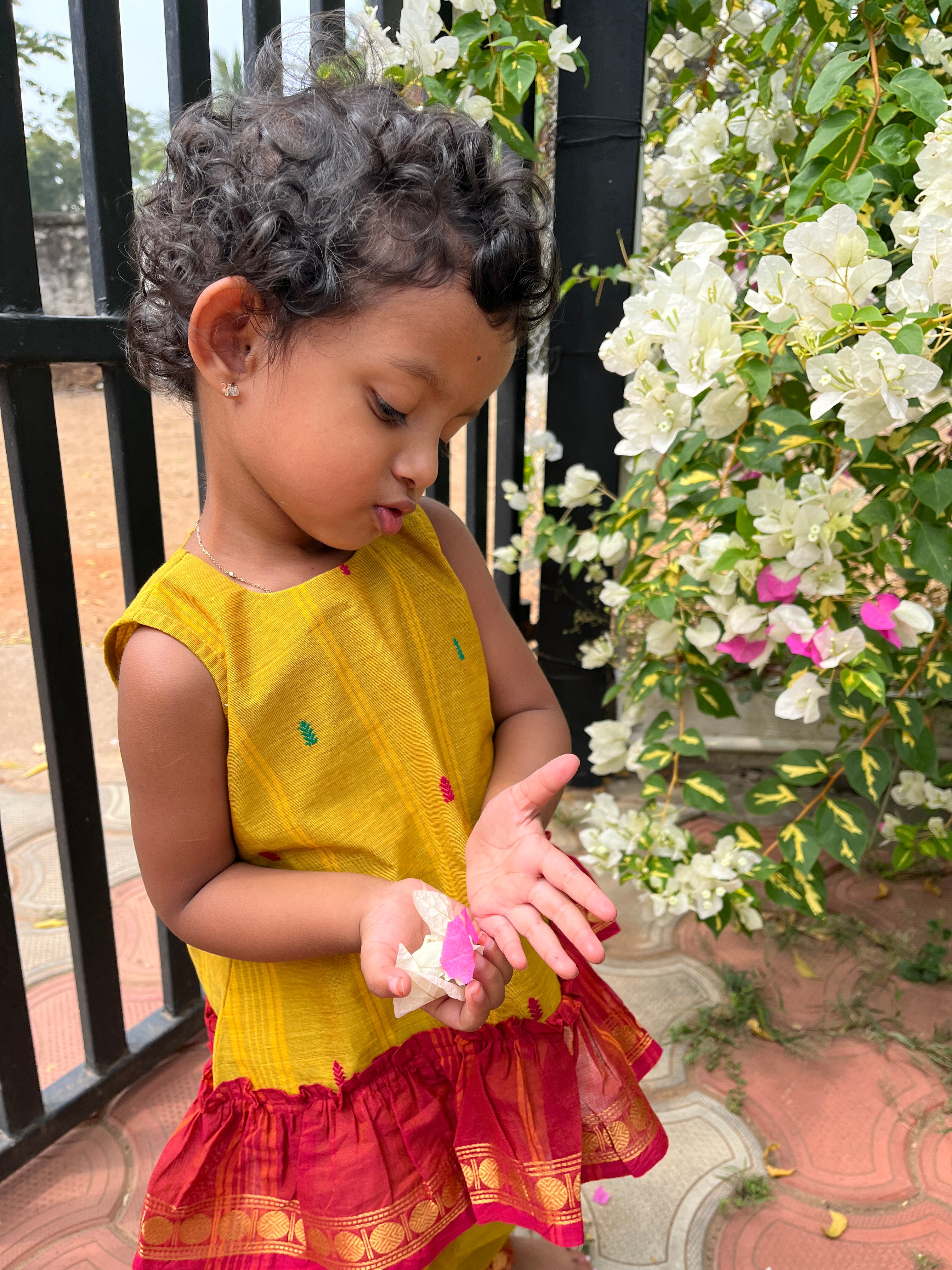 Yellow flared kurta & bottom