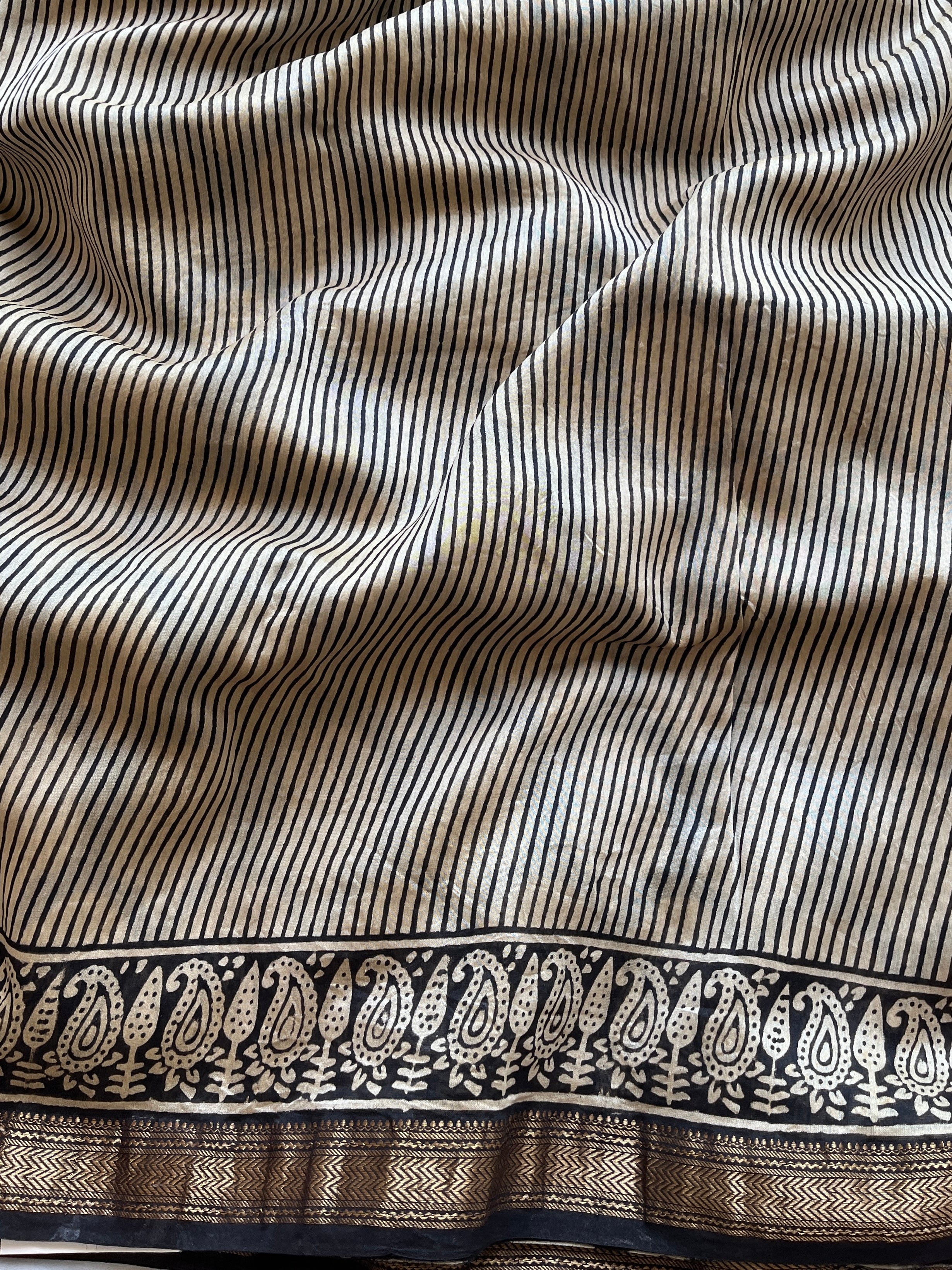 Blue Maheshwari Silk saree