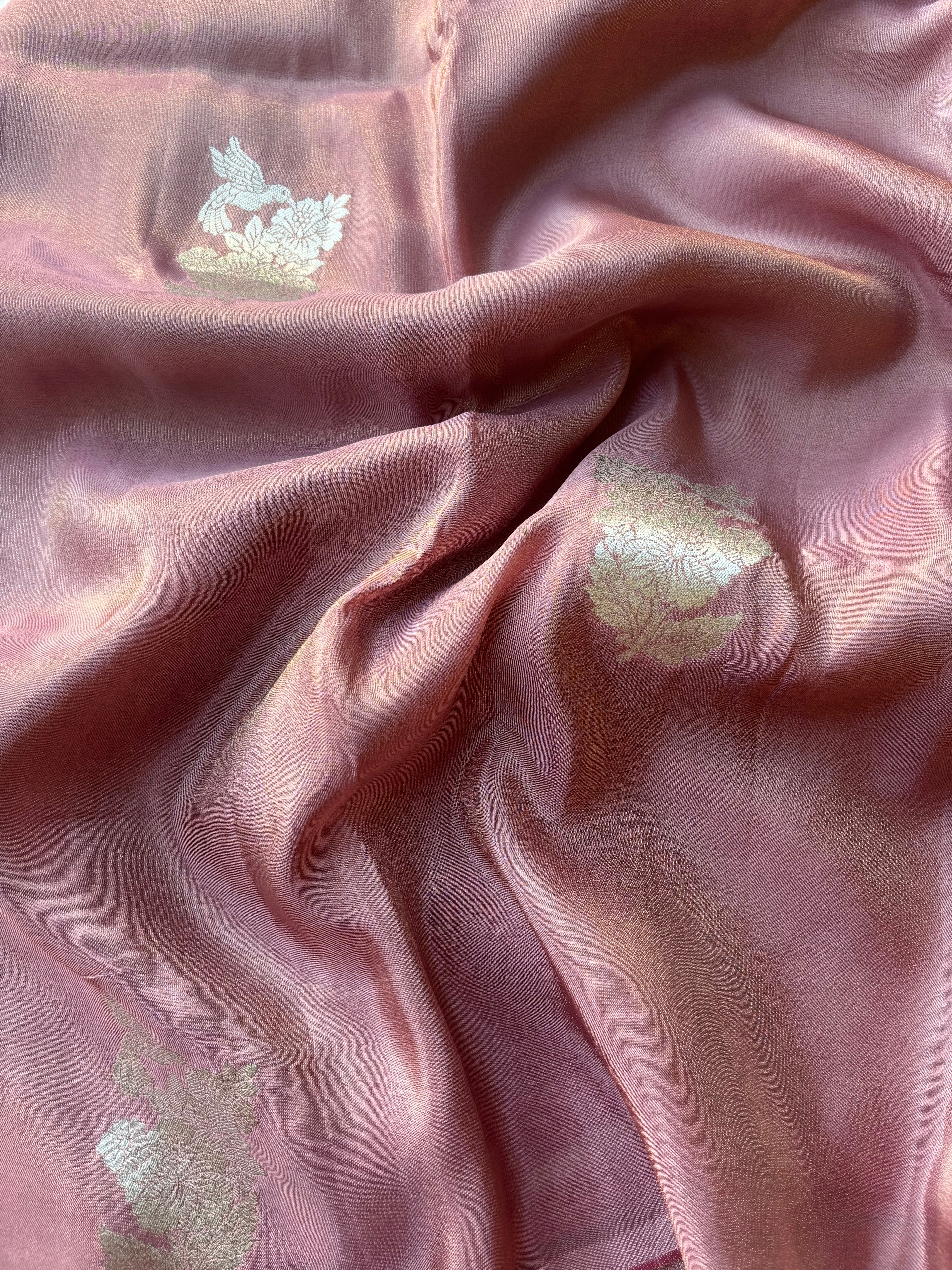 Lavender tissue sarees