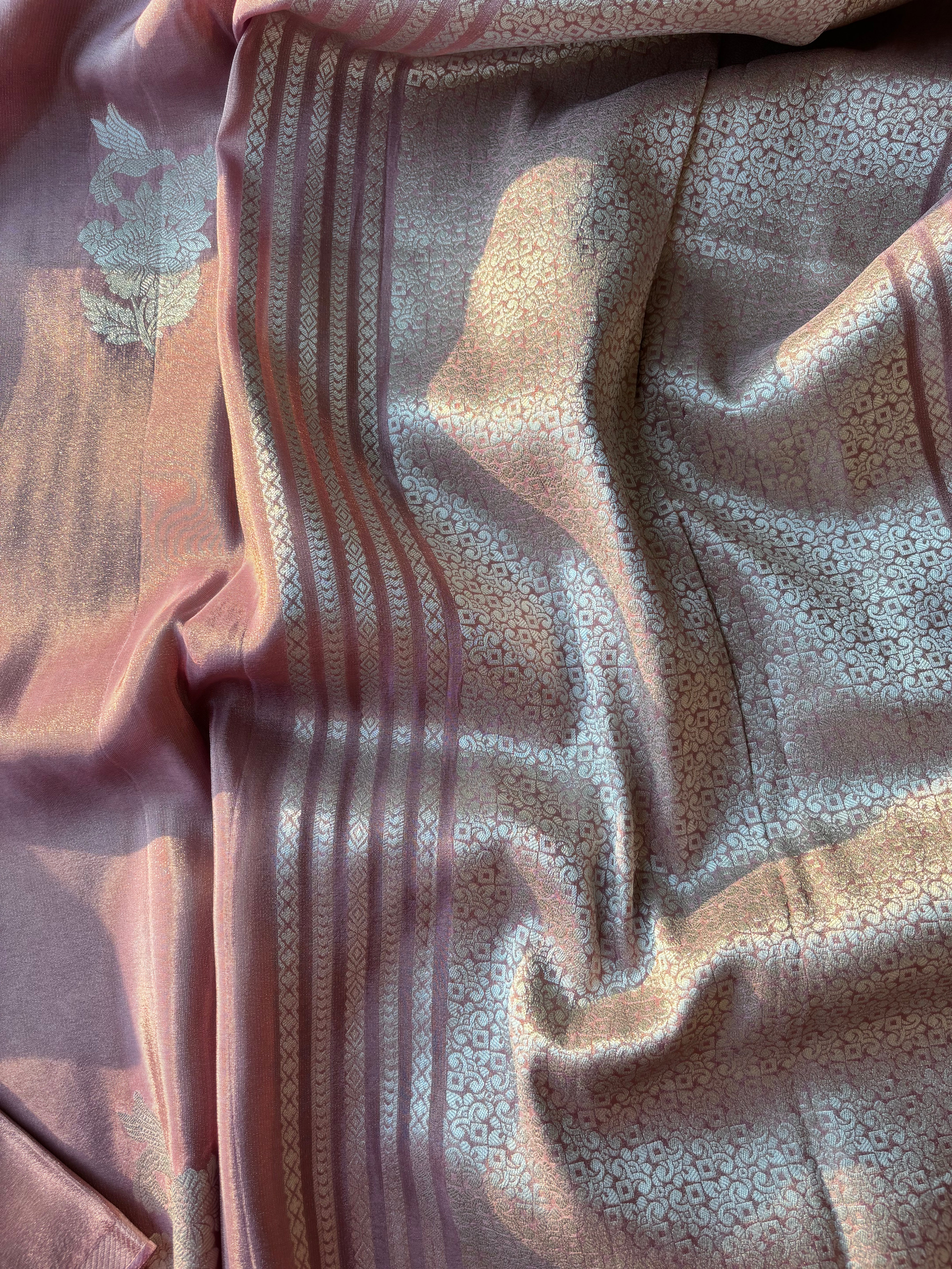 Lavender tissue sarees