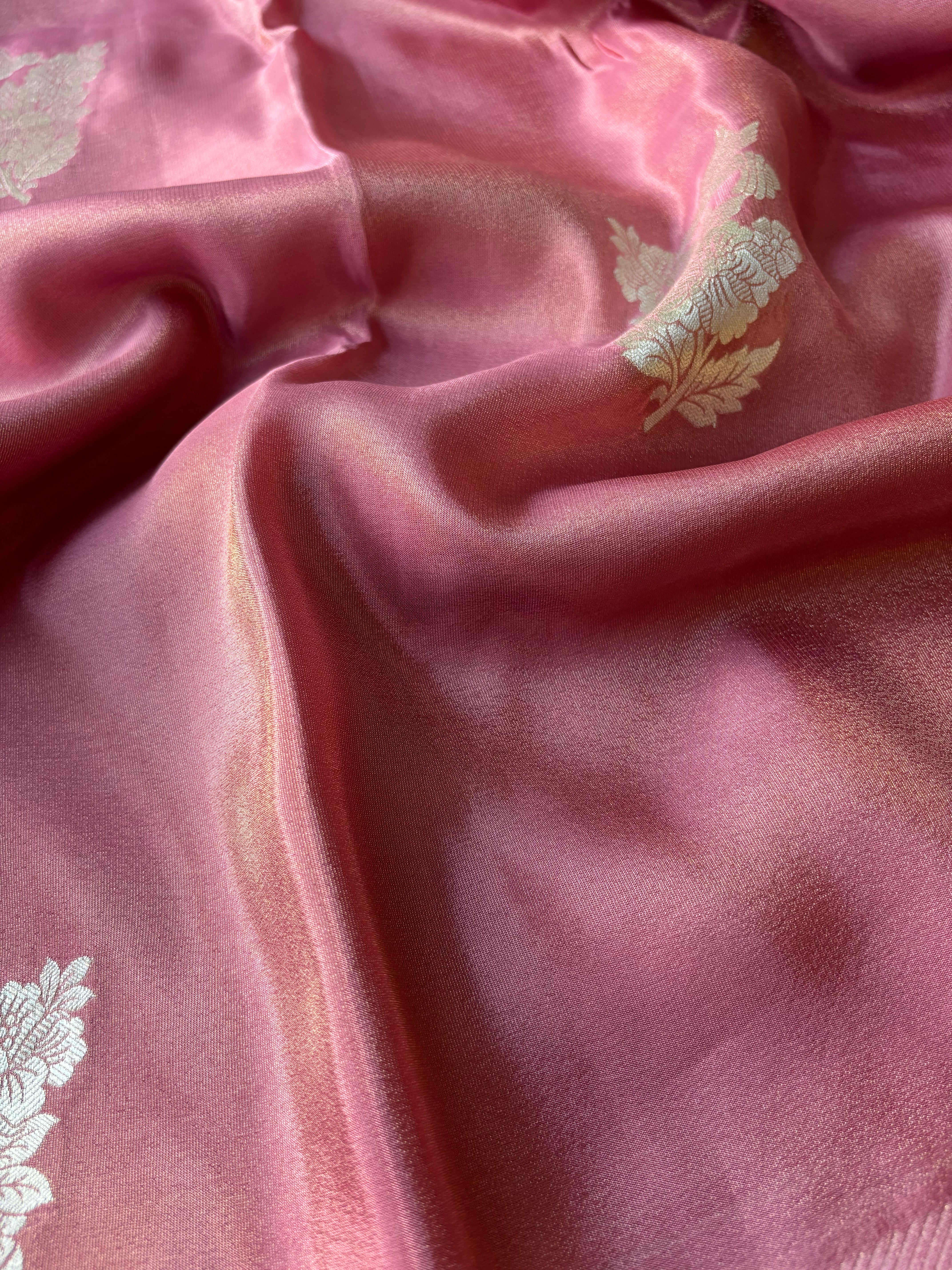 Light pink tissue sarees