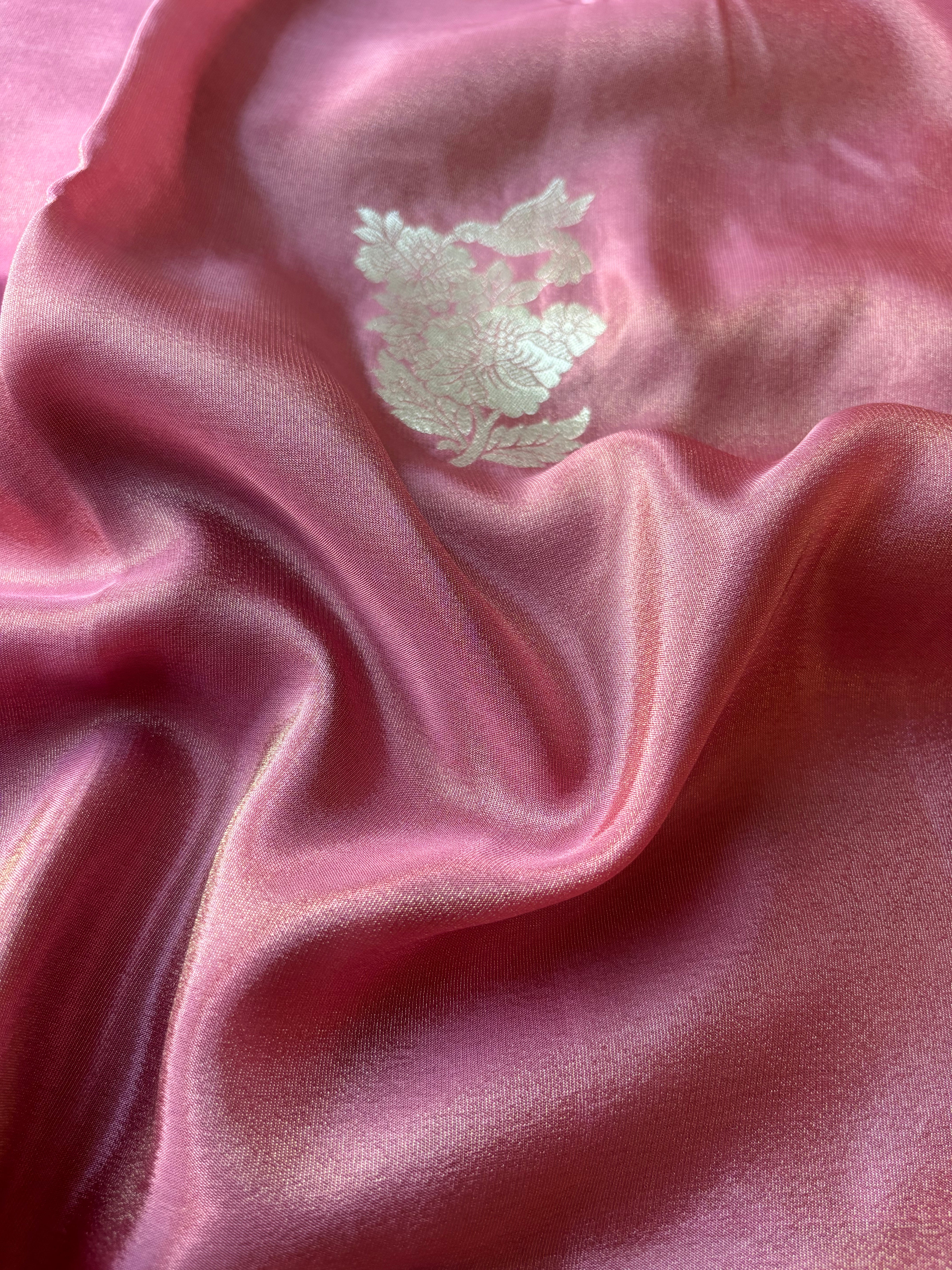 Light pink tissue sarees