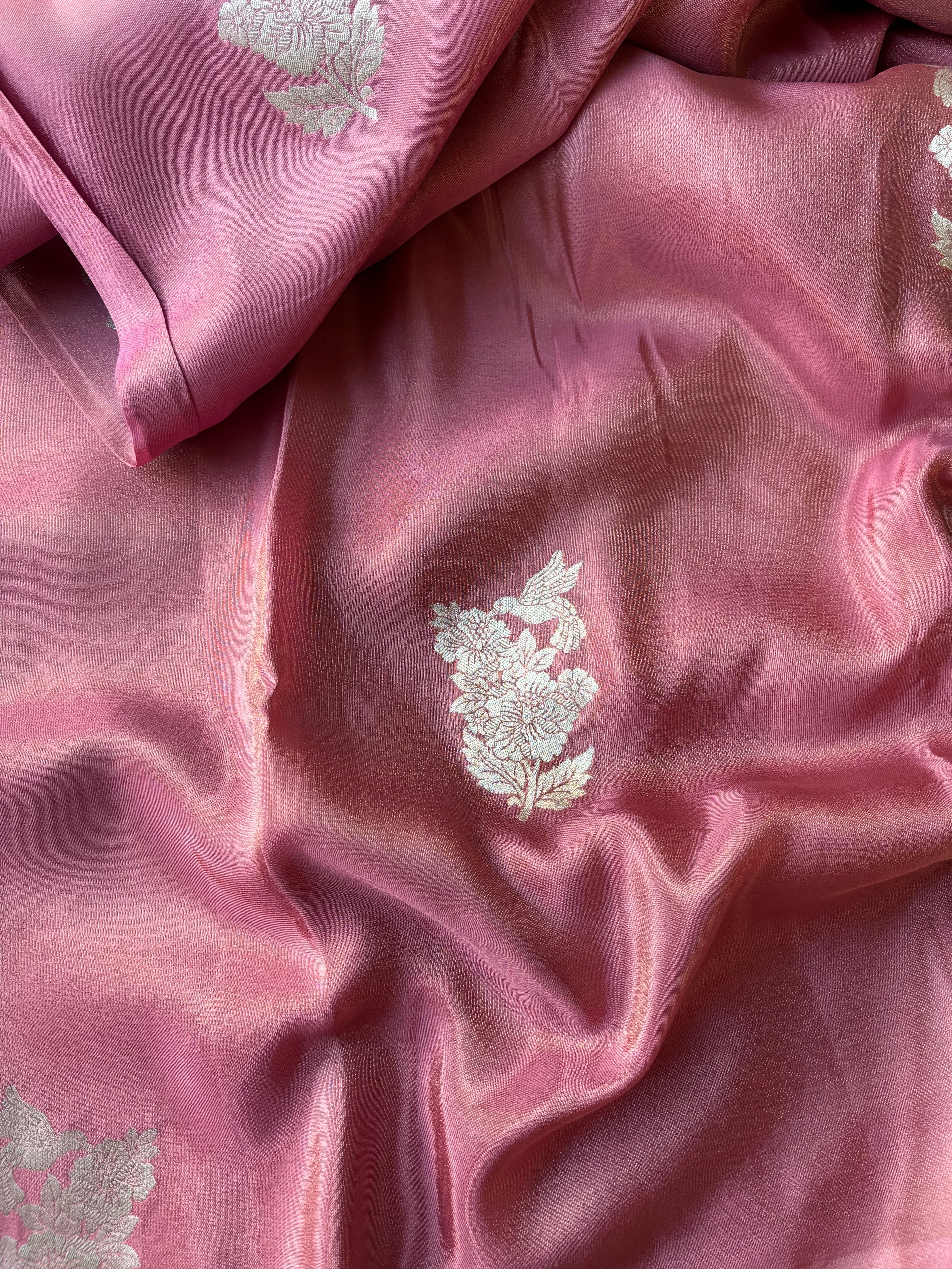 Light pink tissue sarees