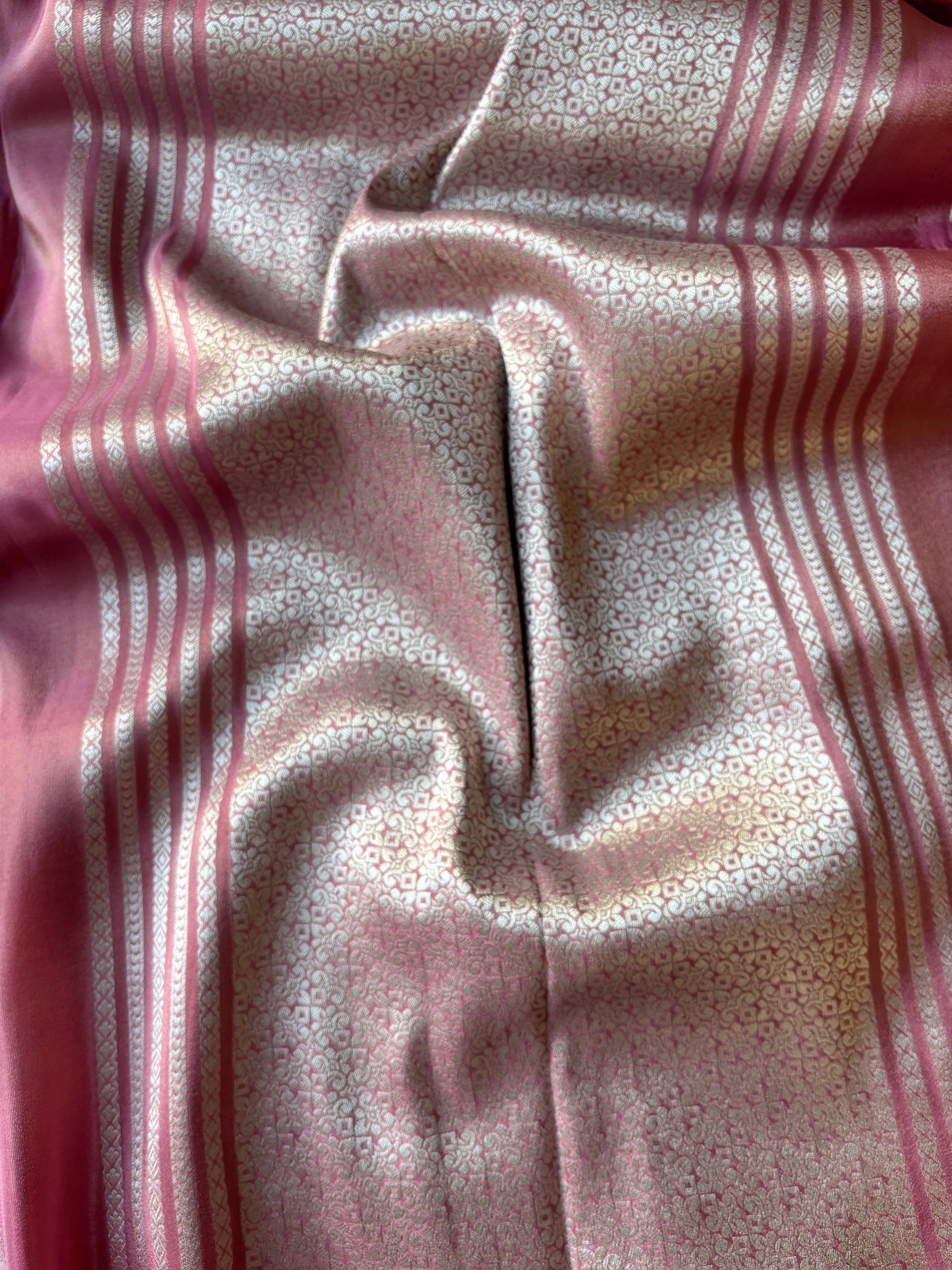 Light pink tissue sarees
