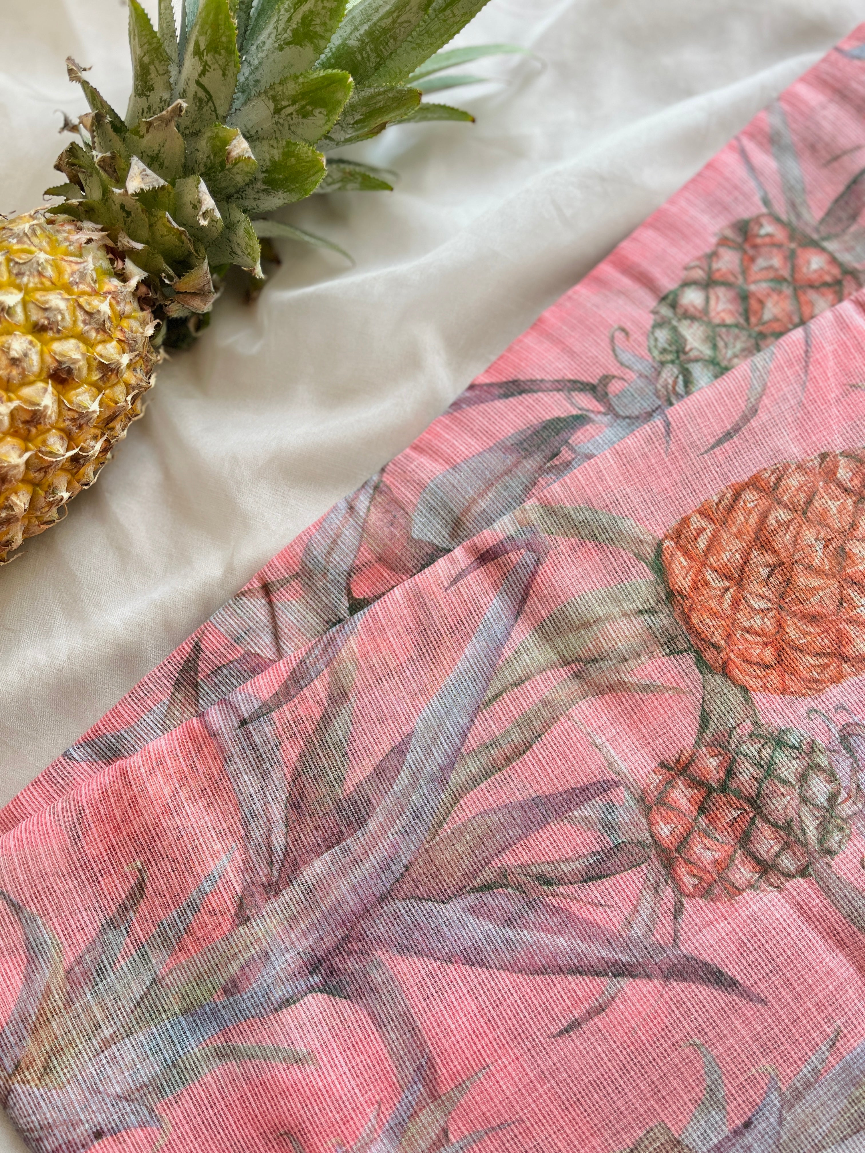 Pineapple Cotton Kota Saree