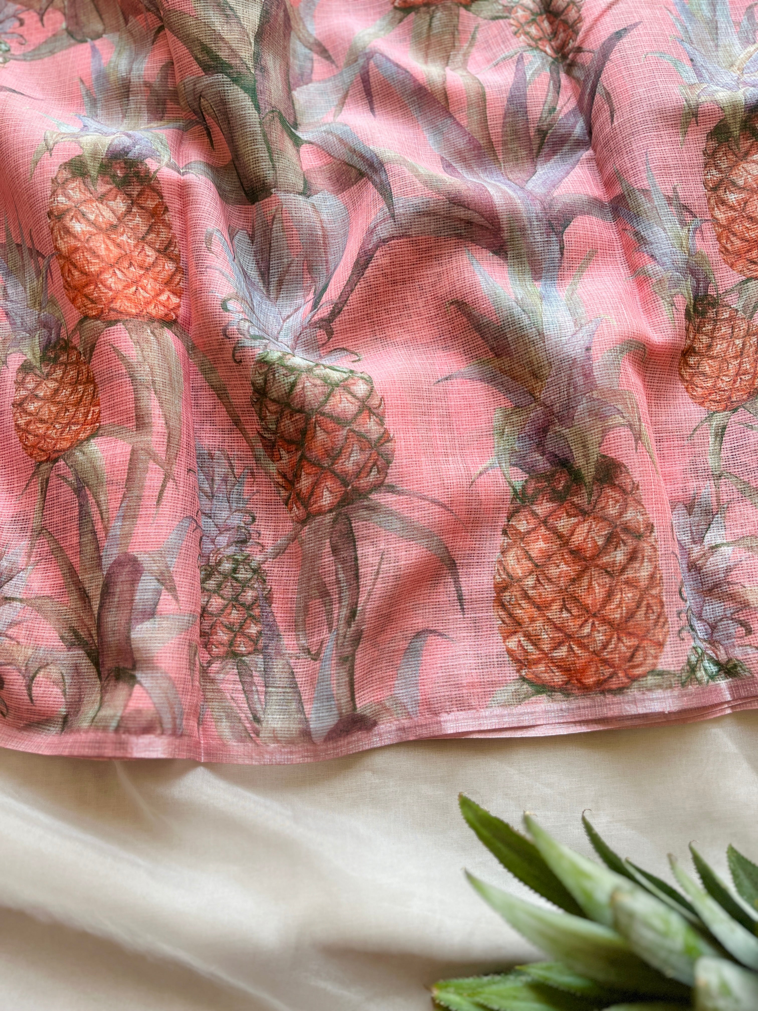 Pineapple Cotton Kota Saree