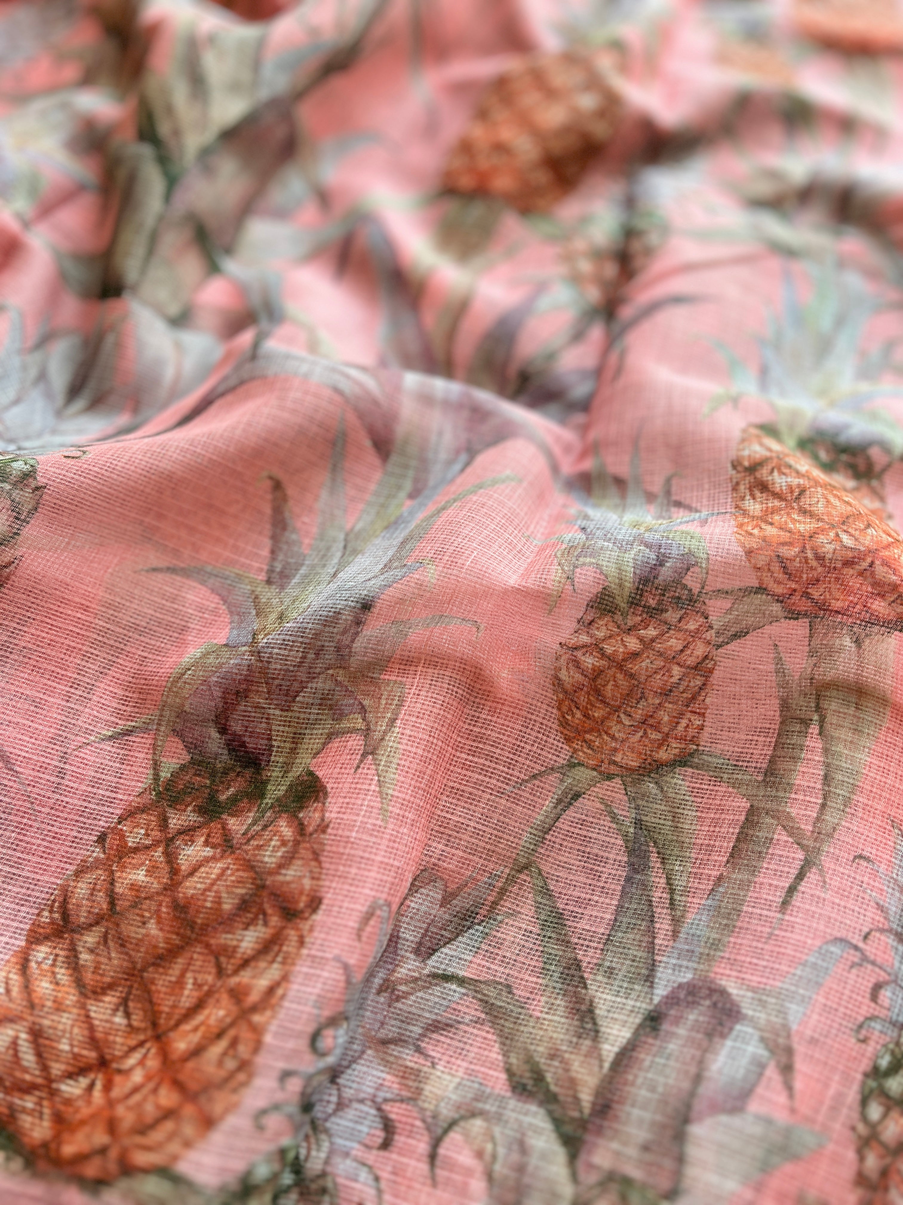 Pineapple Cotton Kota Saree