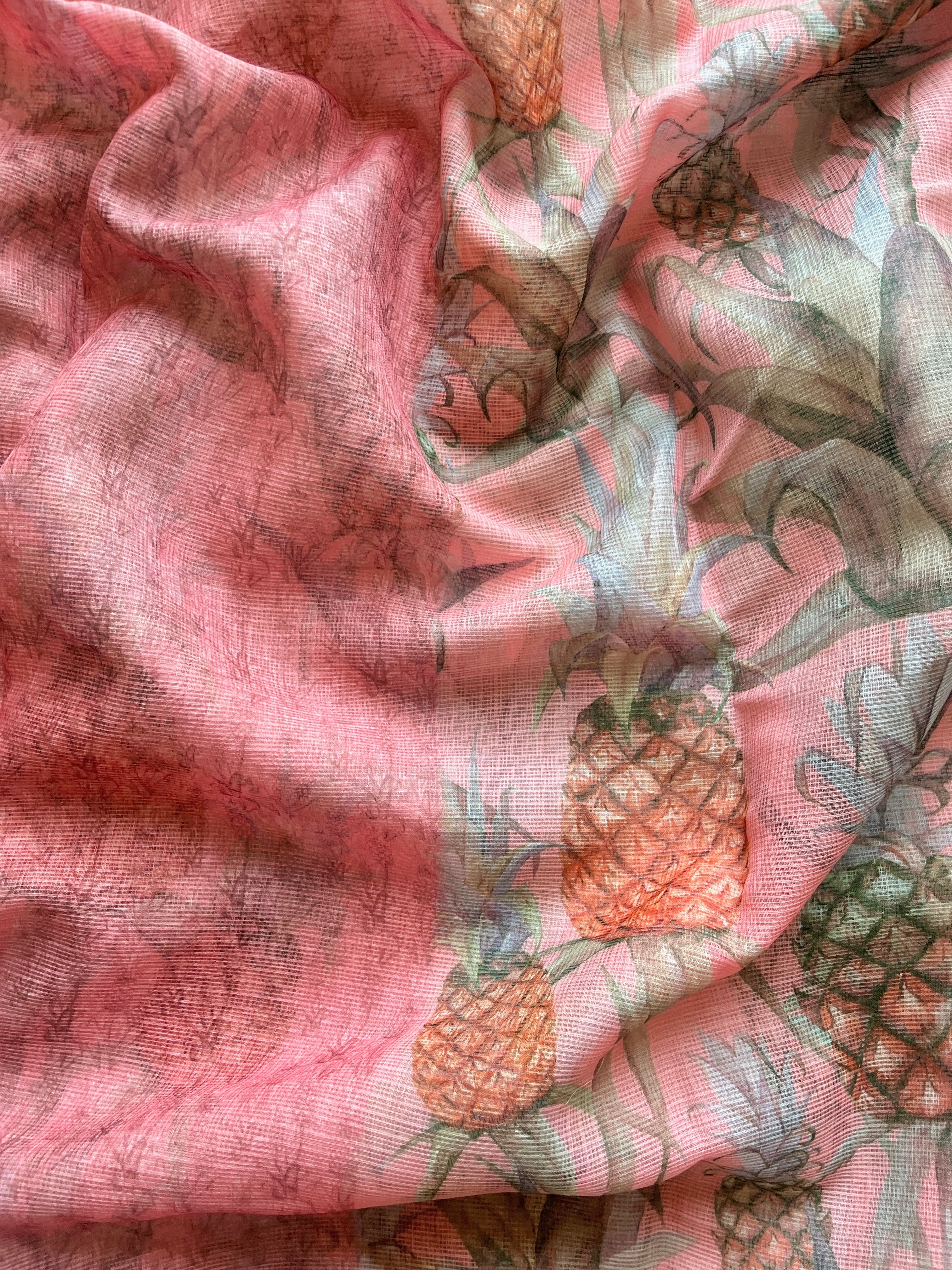 Pineapple Cotton Kota Saree