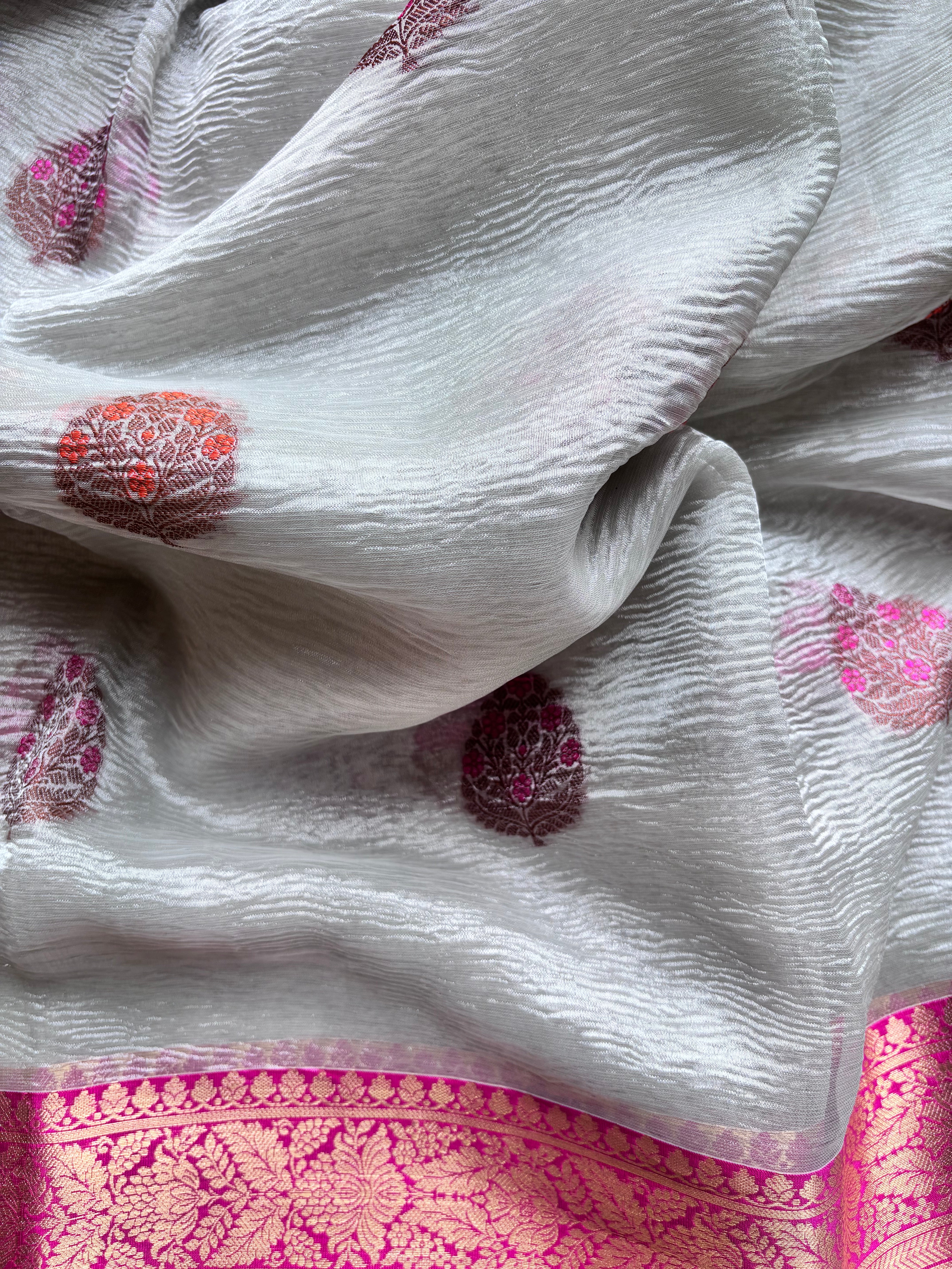 Green Pastel tissue saree