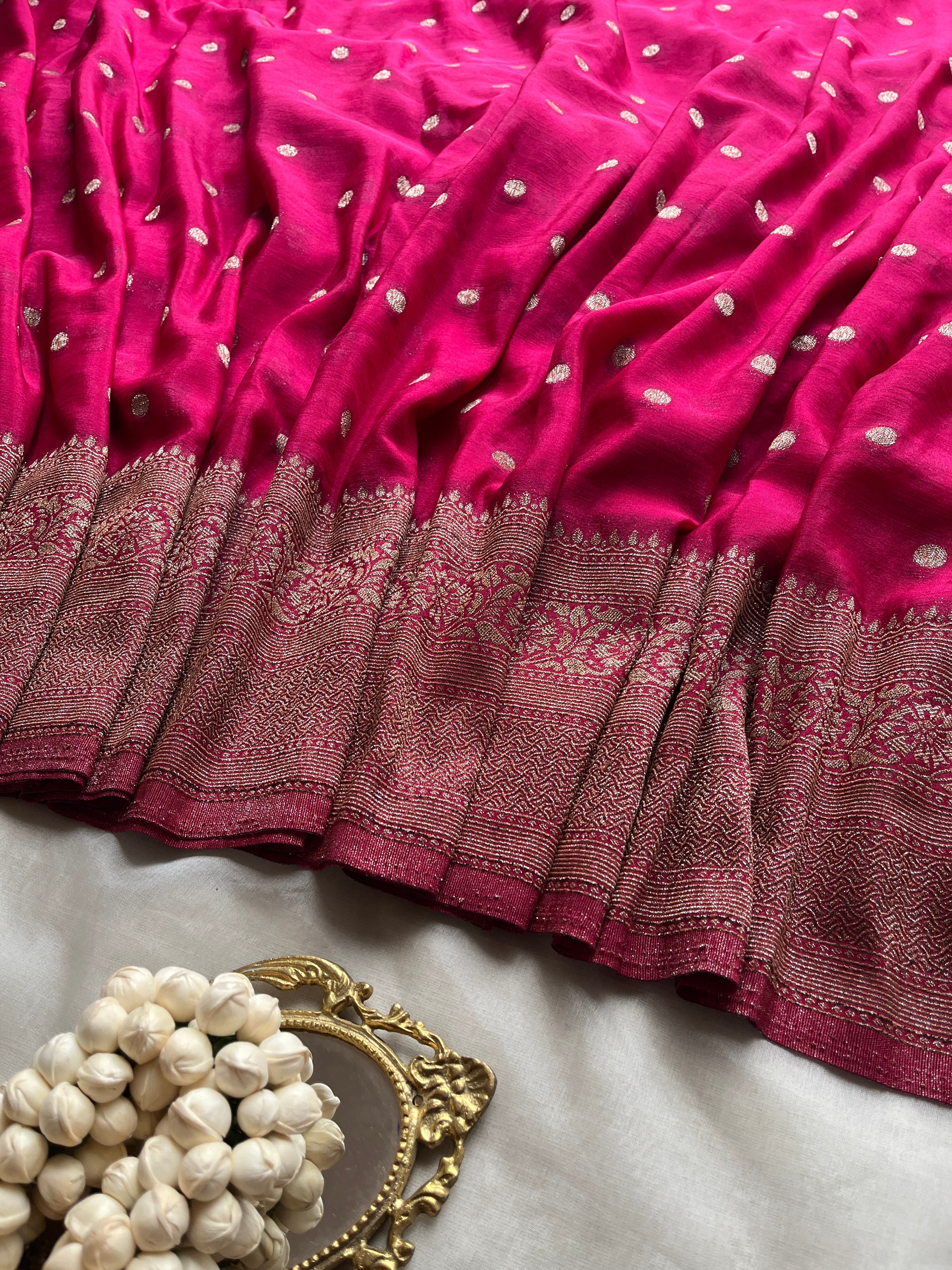 Pink Viscose Georgette saree