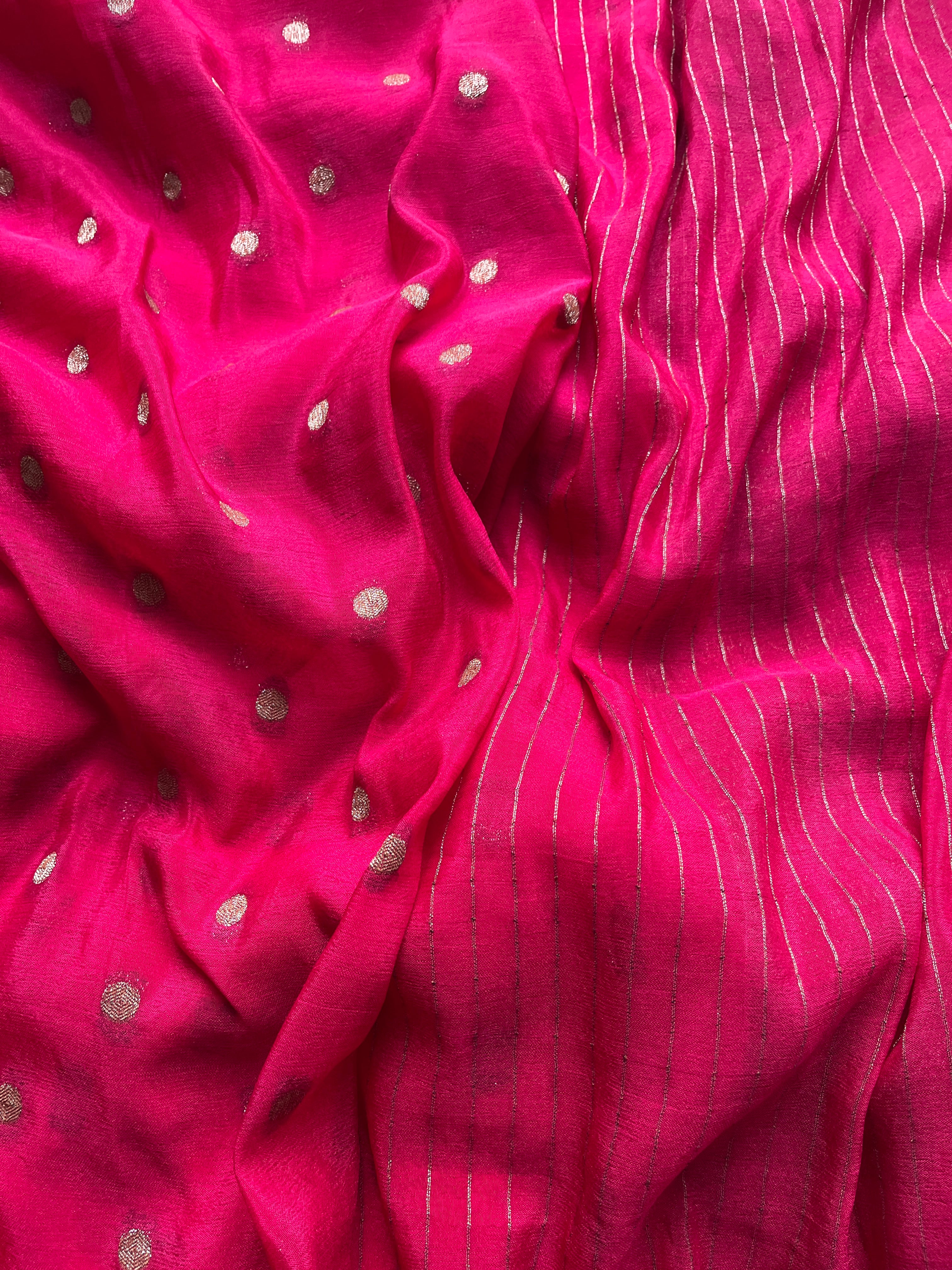 Pink Viscose Georgette saree