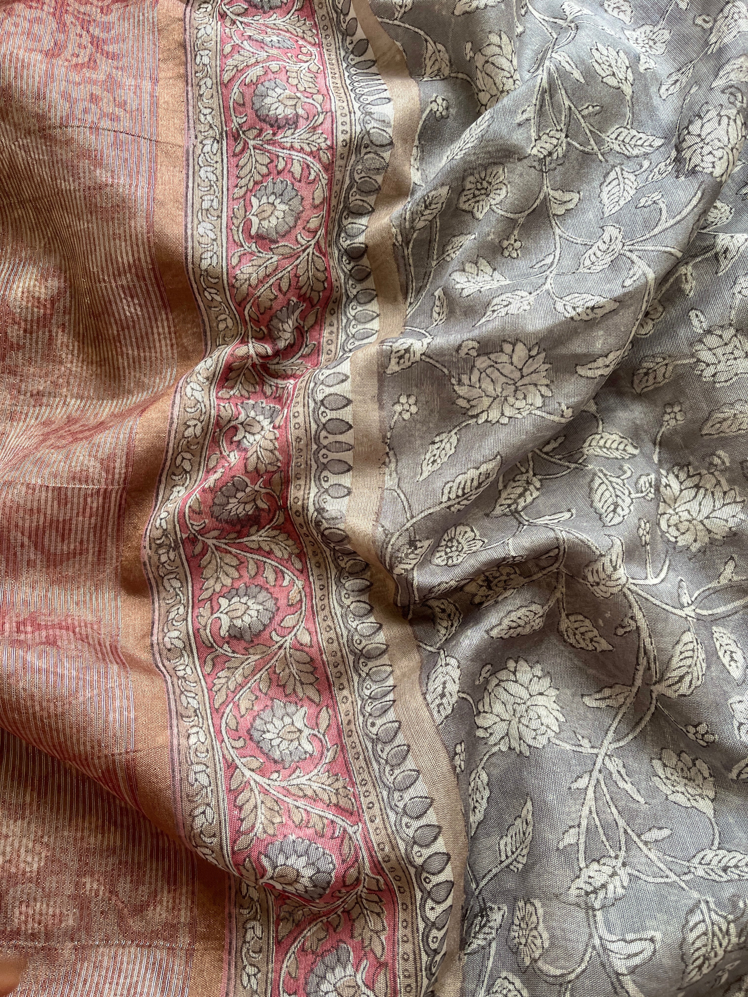 Grey Kota Chanderi saree
