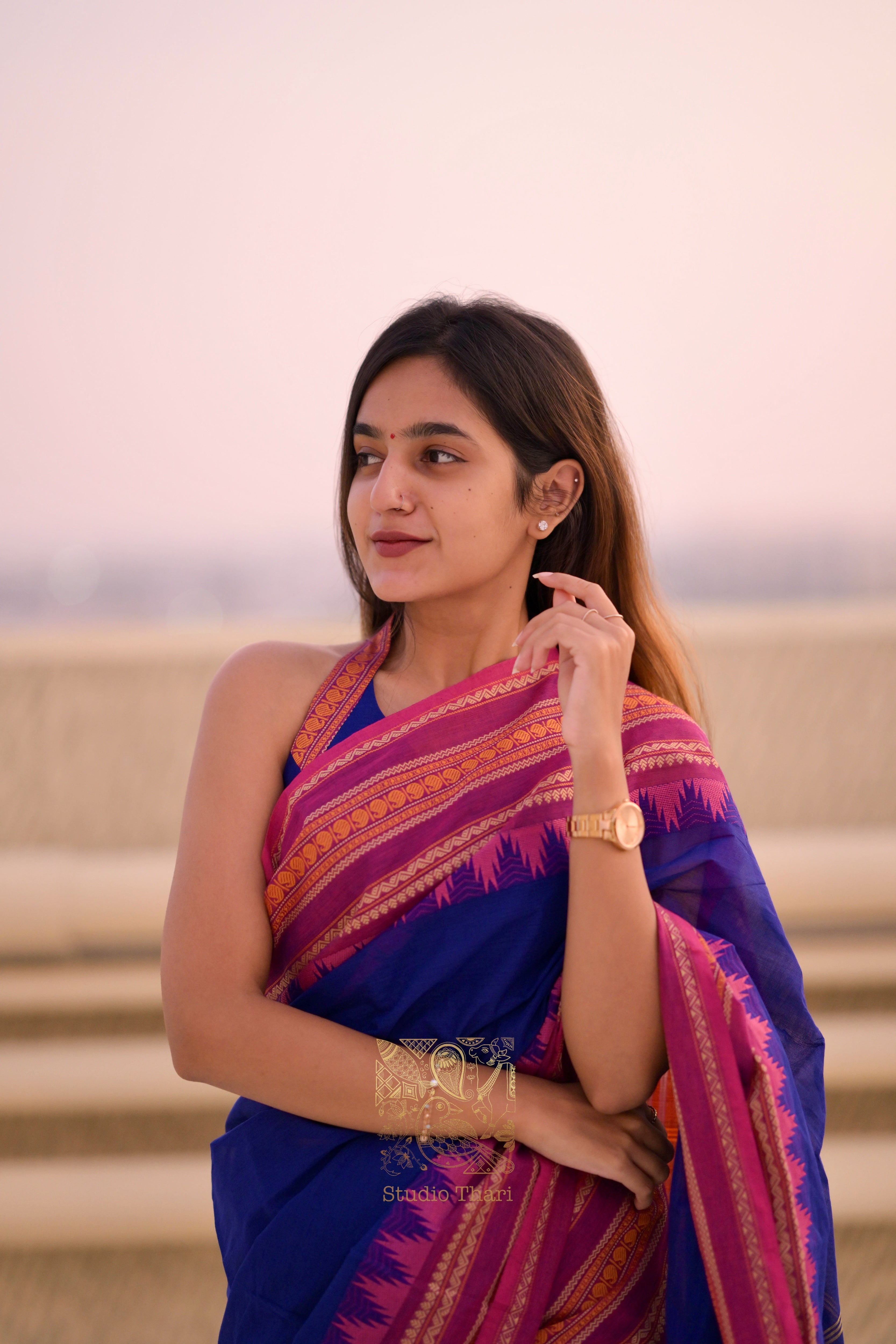 “Parvati" Bold and Beautiful Chettinad cotton sarees