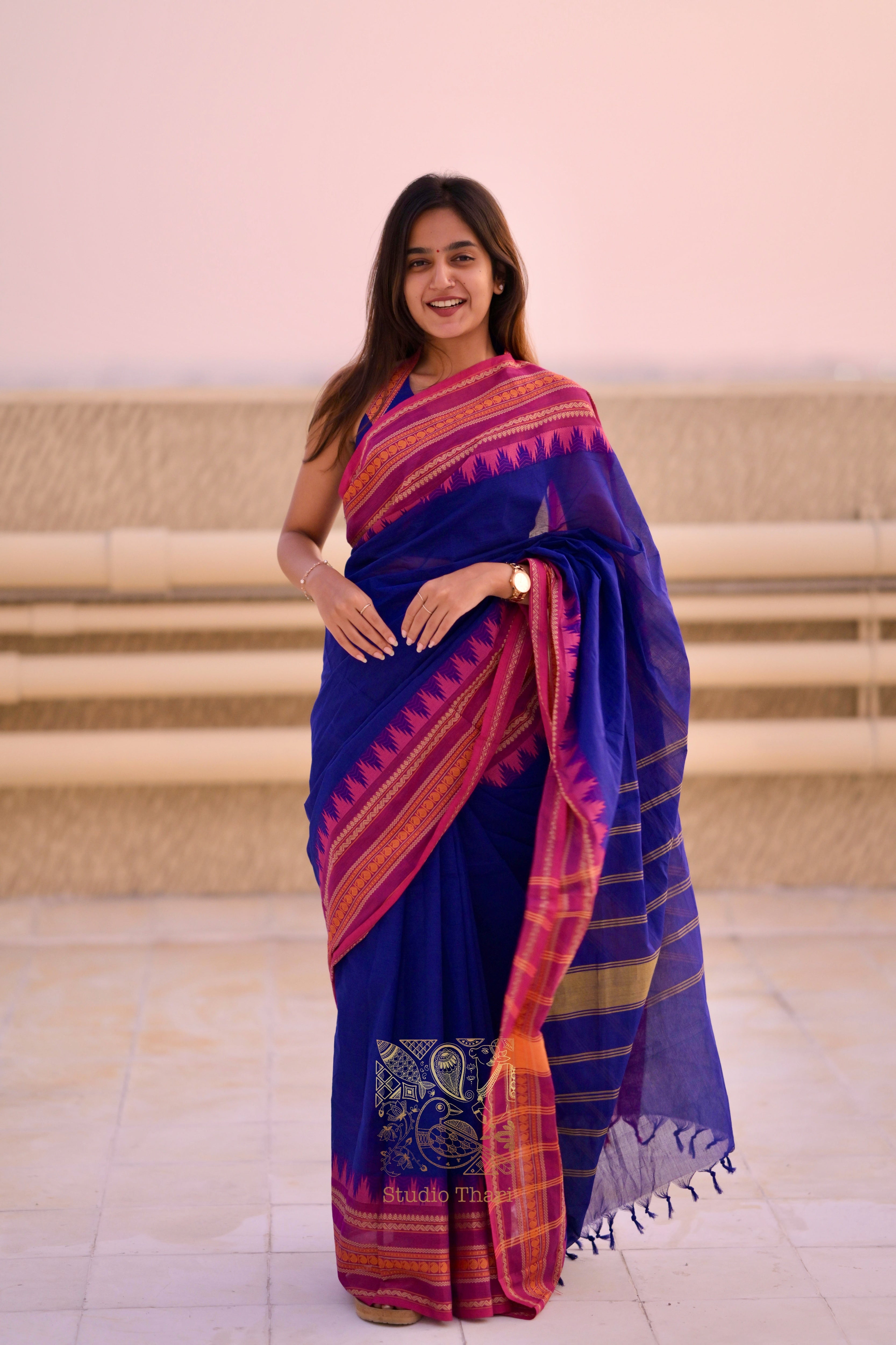 “Parvati" Bold and Beautiful Chettinad cotton sarees