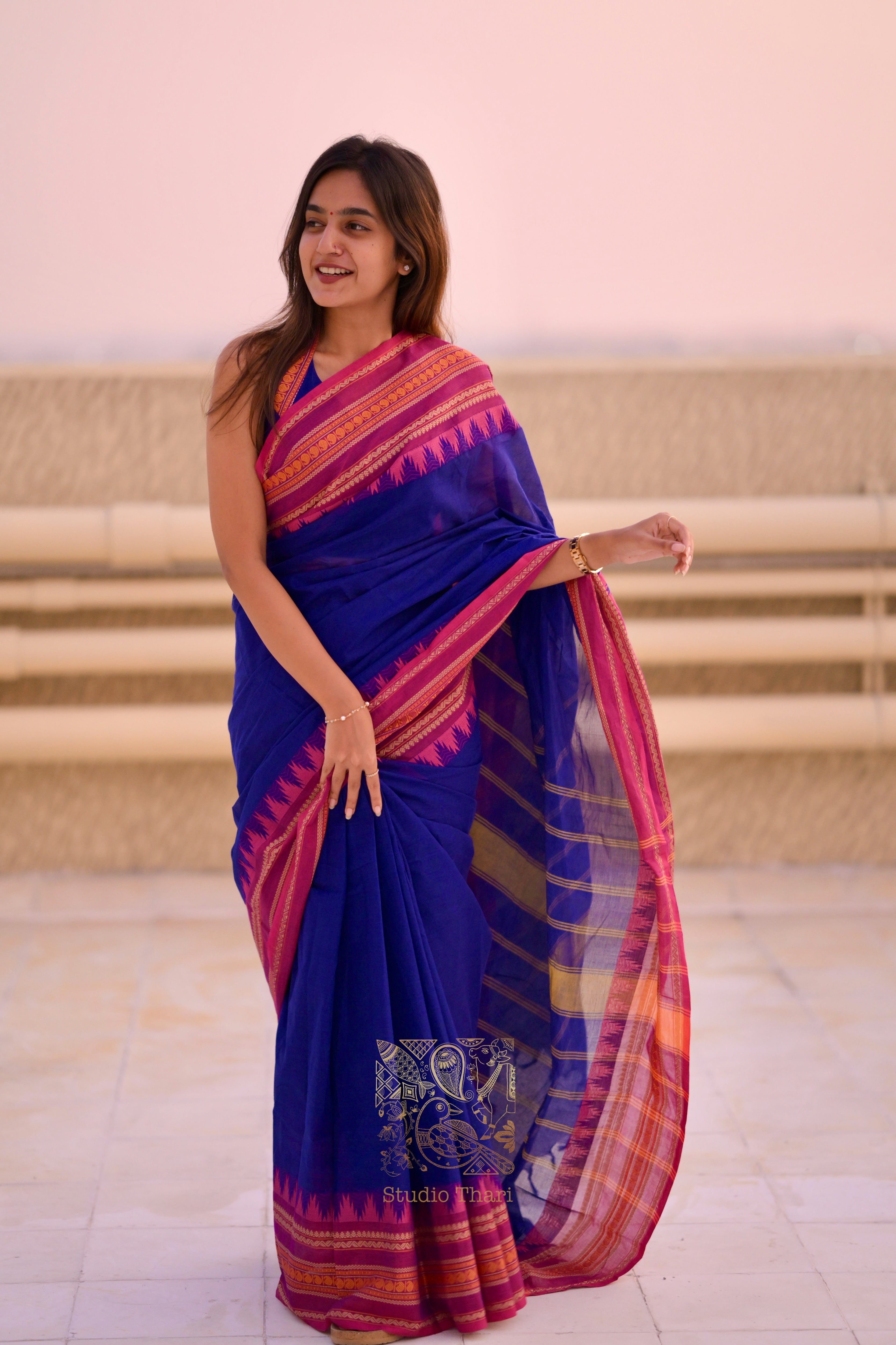 “Parvati" Bold and Beautiful Chettinad cotton sarees