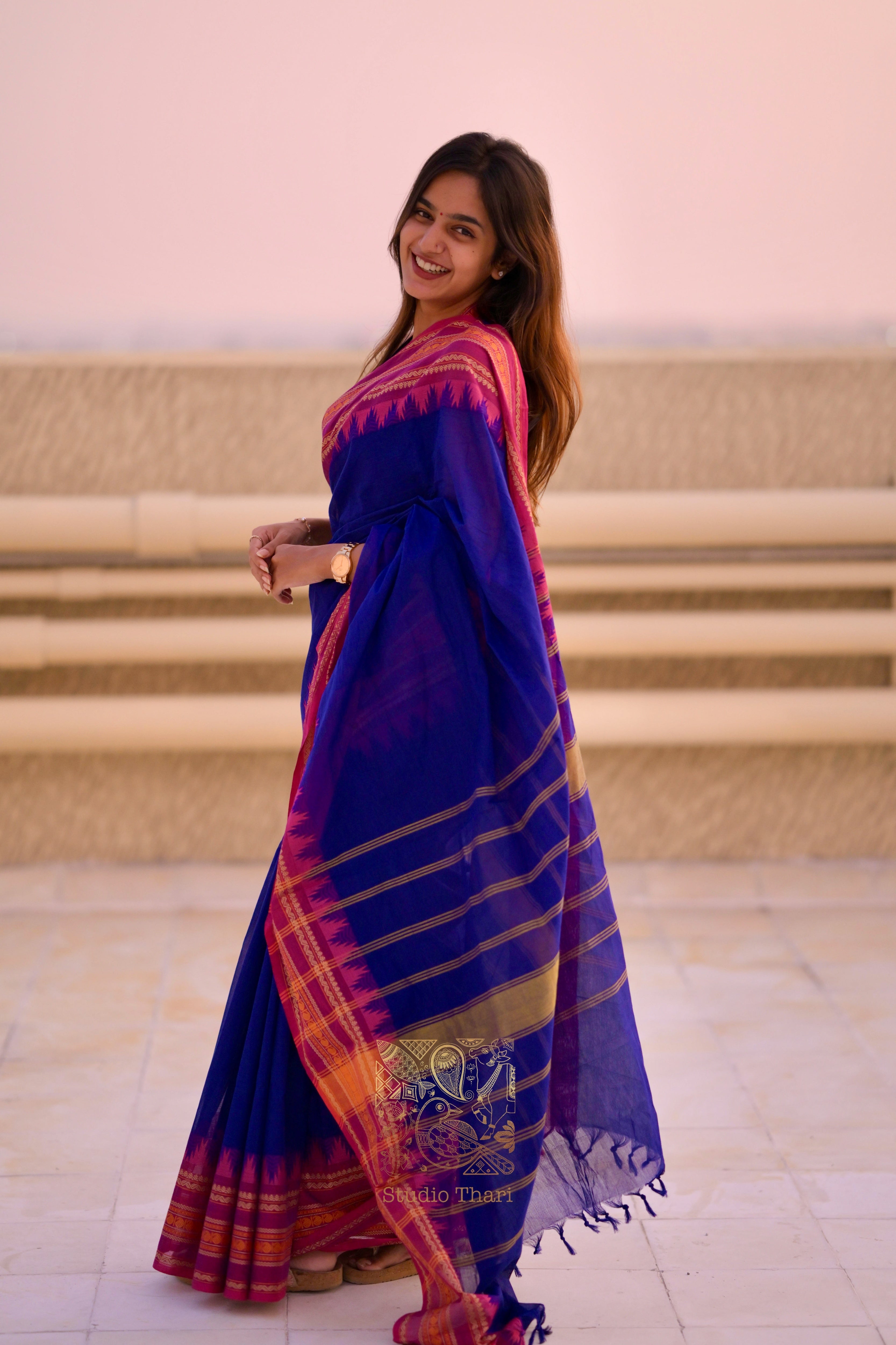 “Parvati" Bold and Beautiful Chettinad cotton sarees