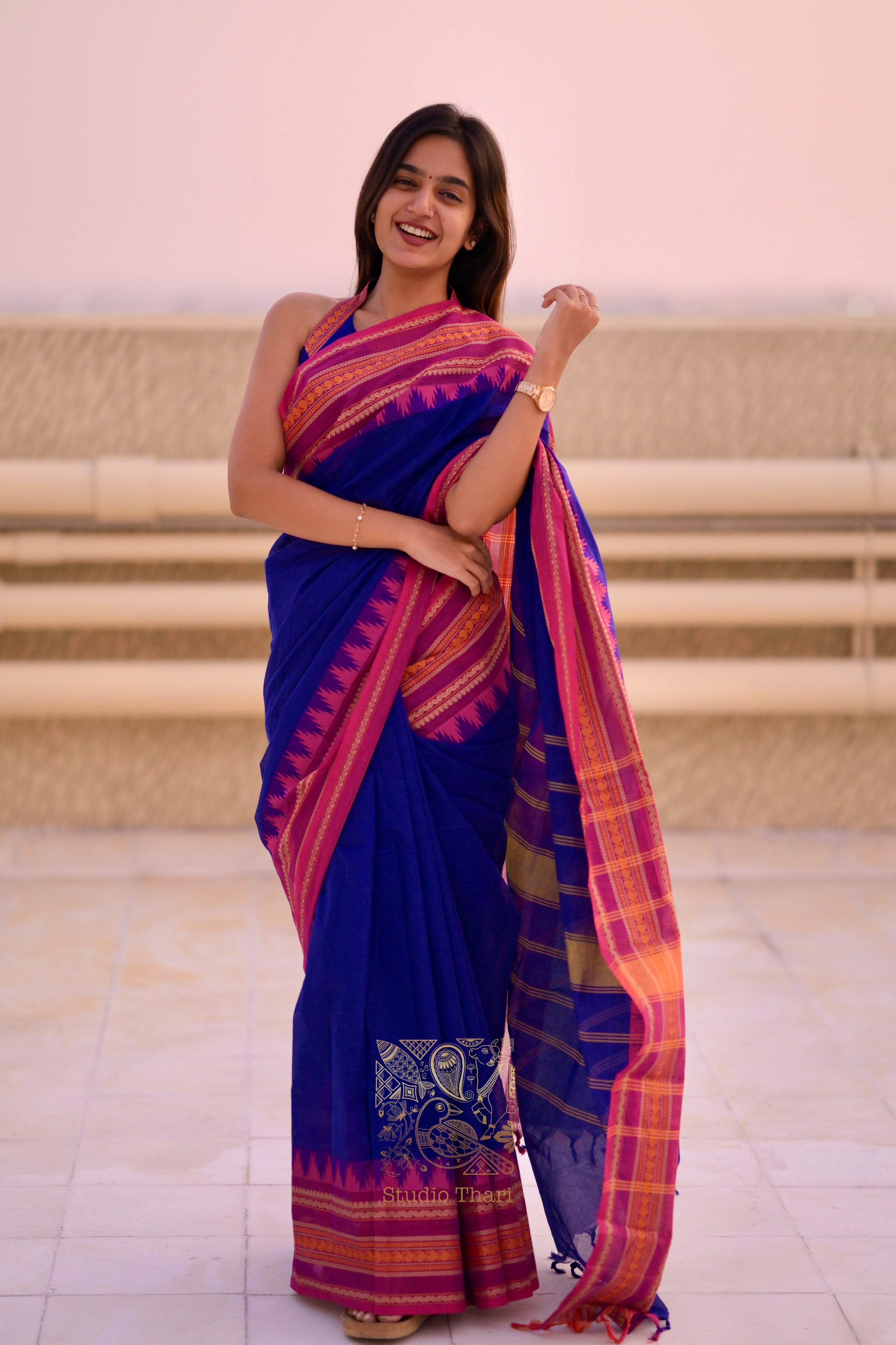 “Parvati" Bold and Beautiful Chettinad cotton sarees
