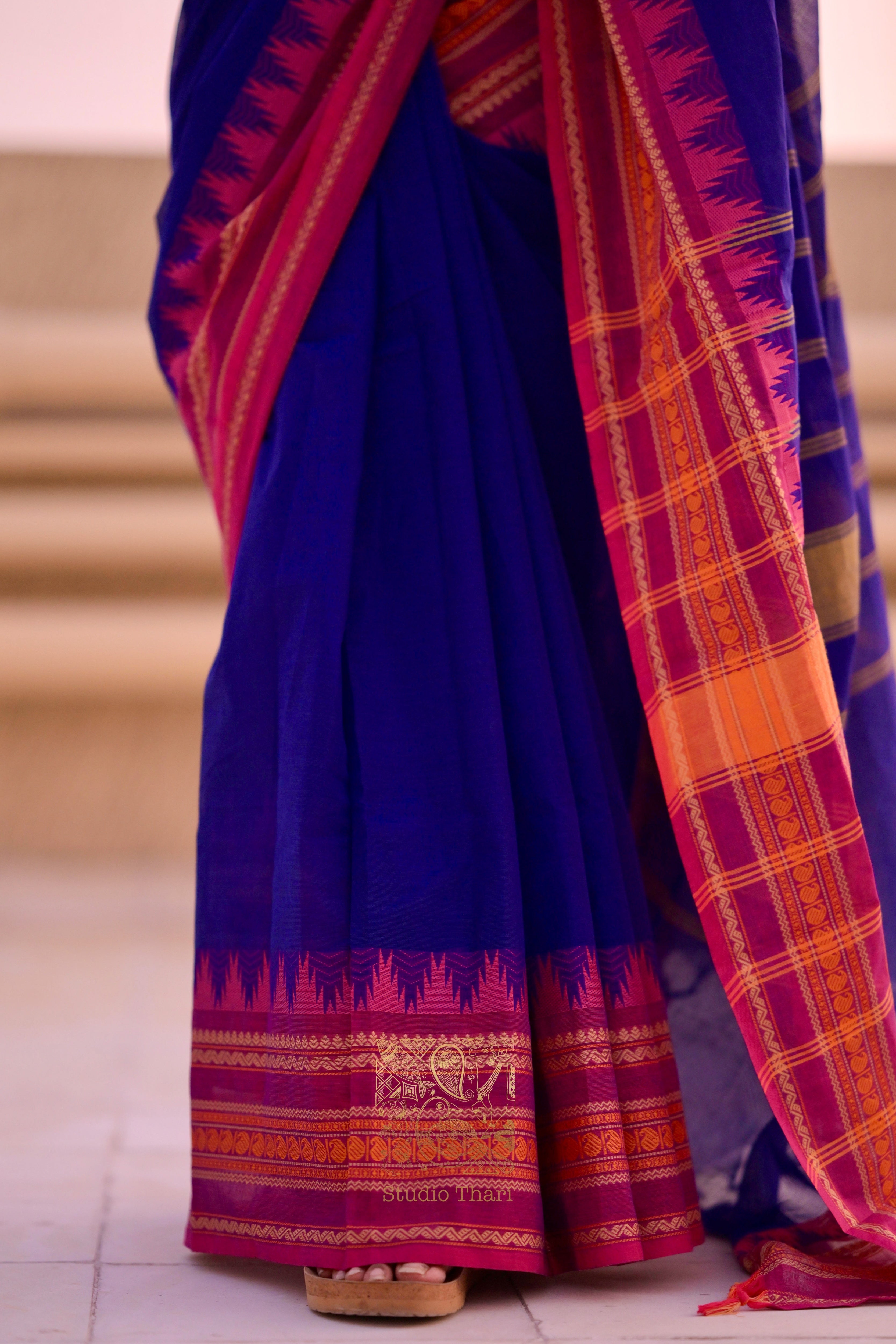 “Parvati" Bold and Beautiful Chettinad cotton sarees