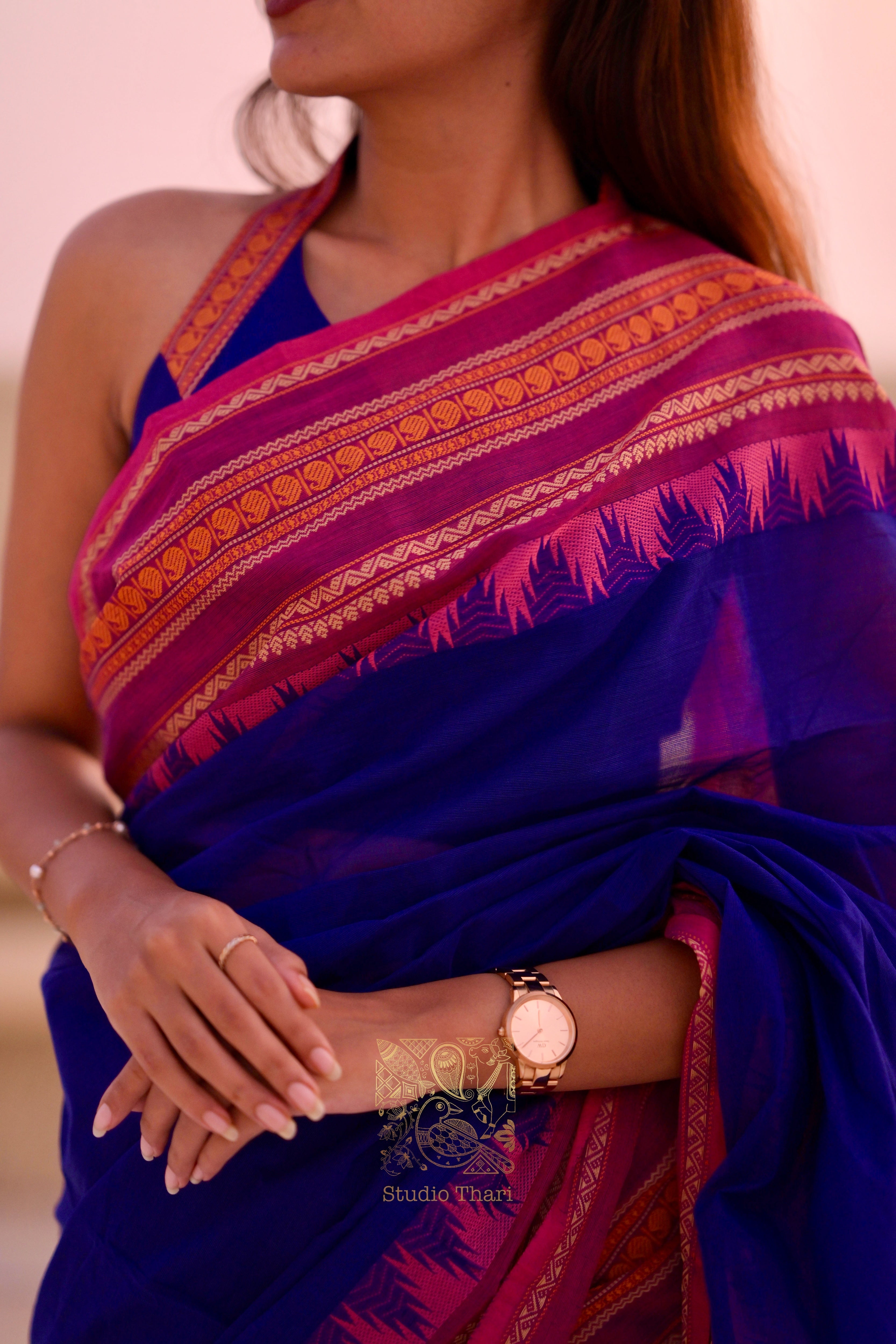 “Parvati" Bold and Beautiful Chettinad cotton sarees