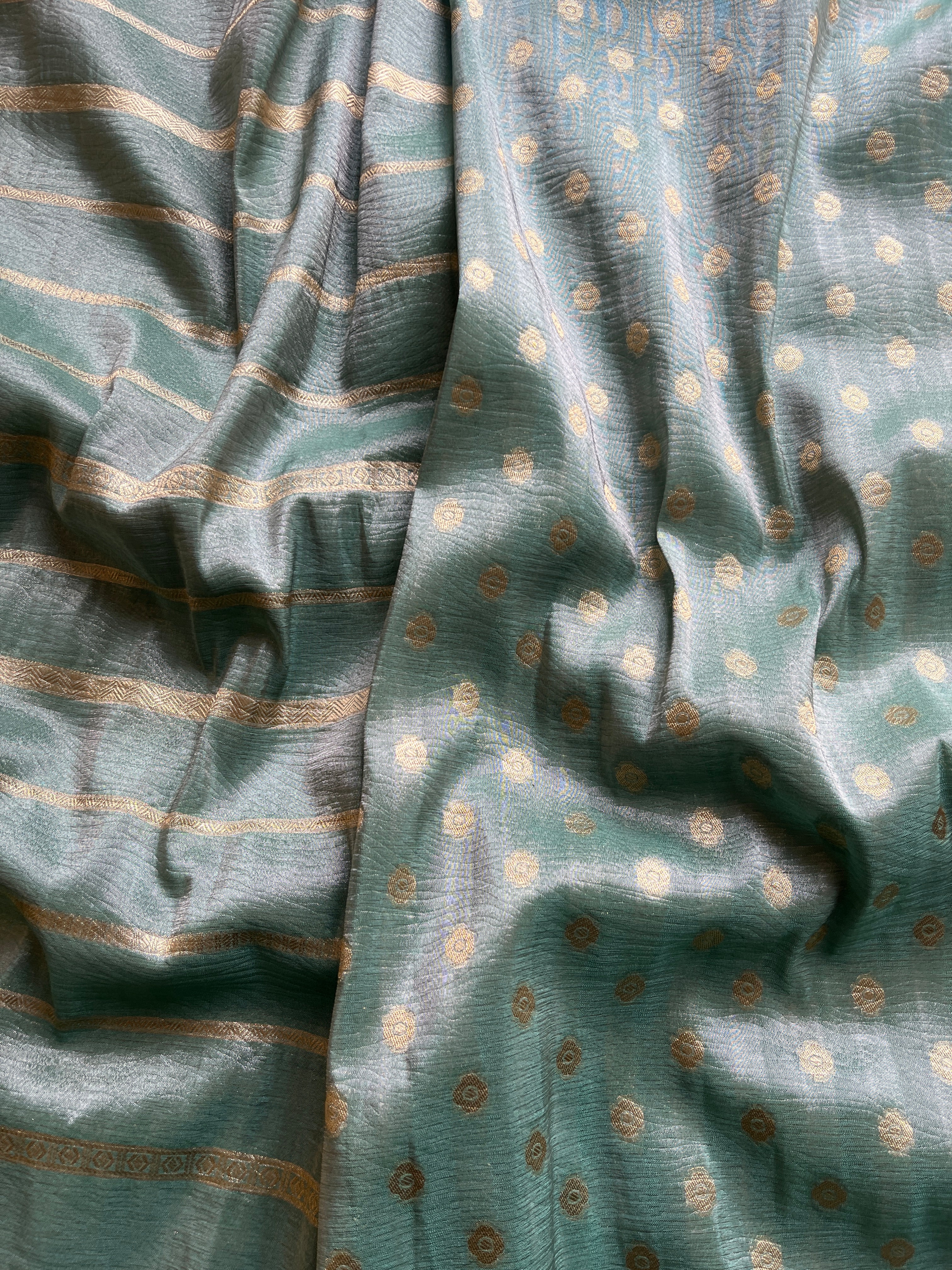 Pastel Green tissue silk saree