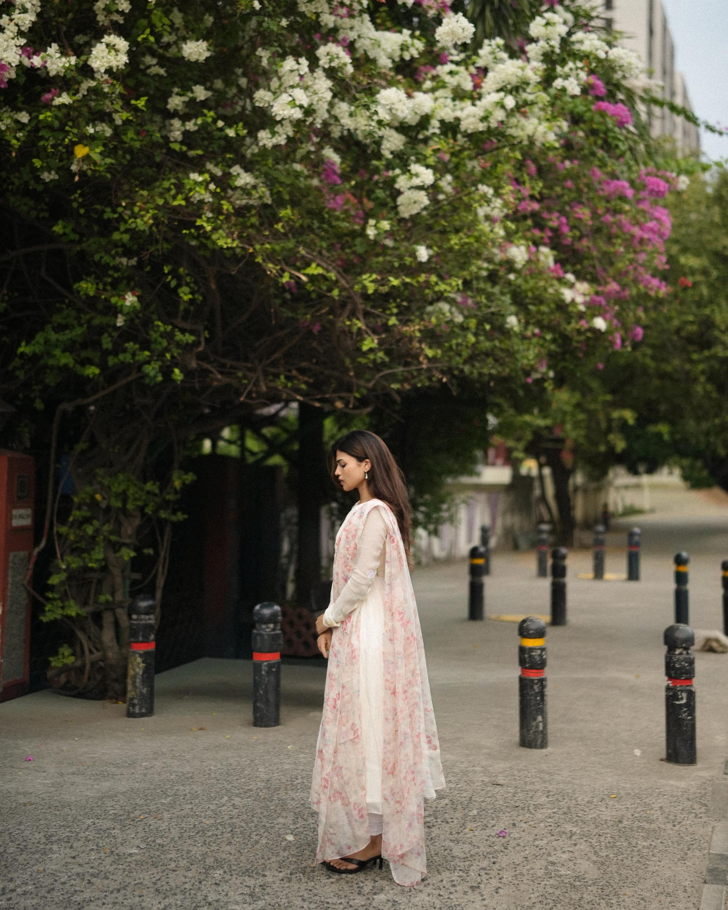 Nila Floral Anarkali Set