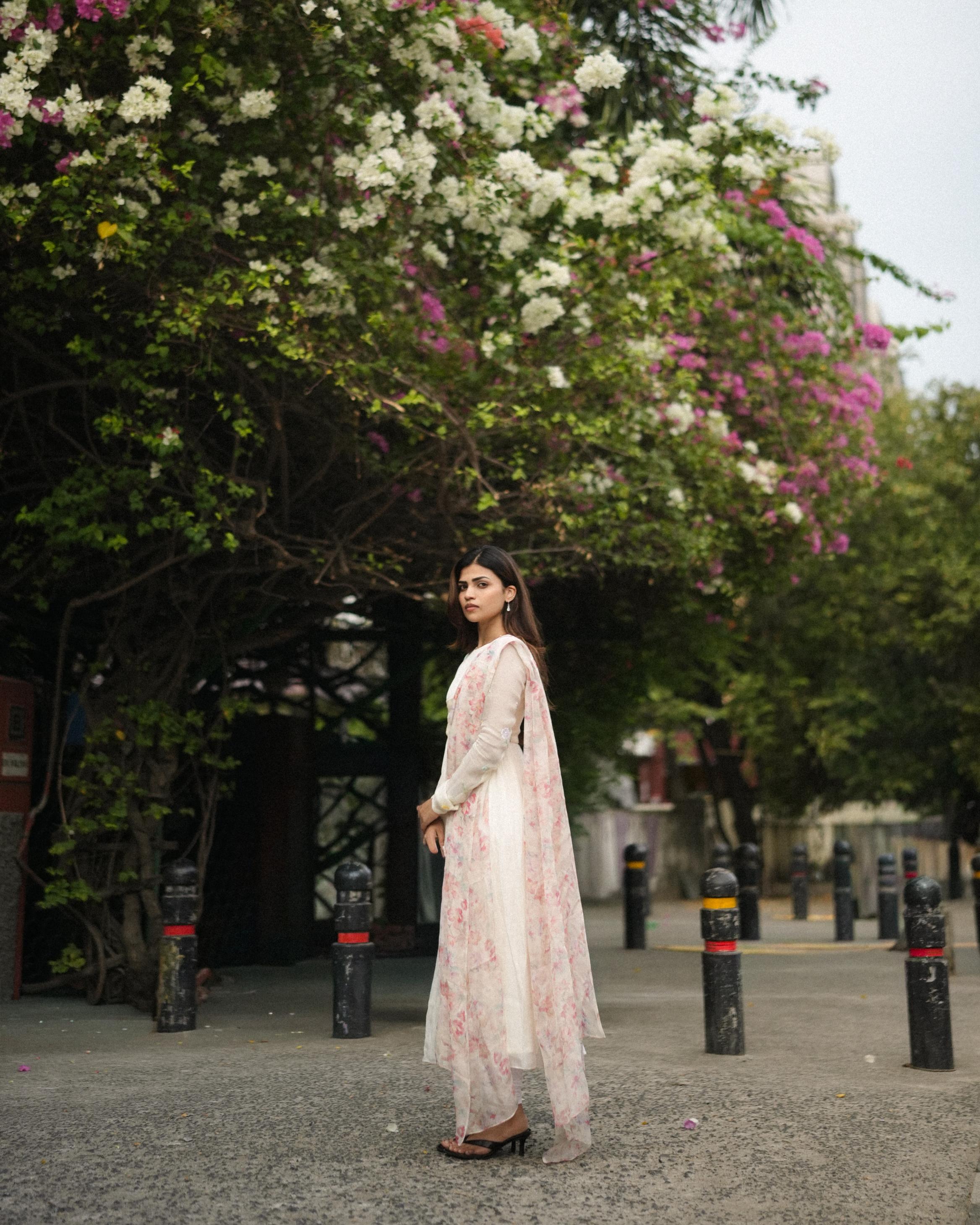 Nila Floral Anarkali Set