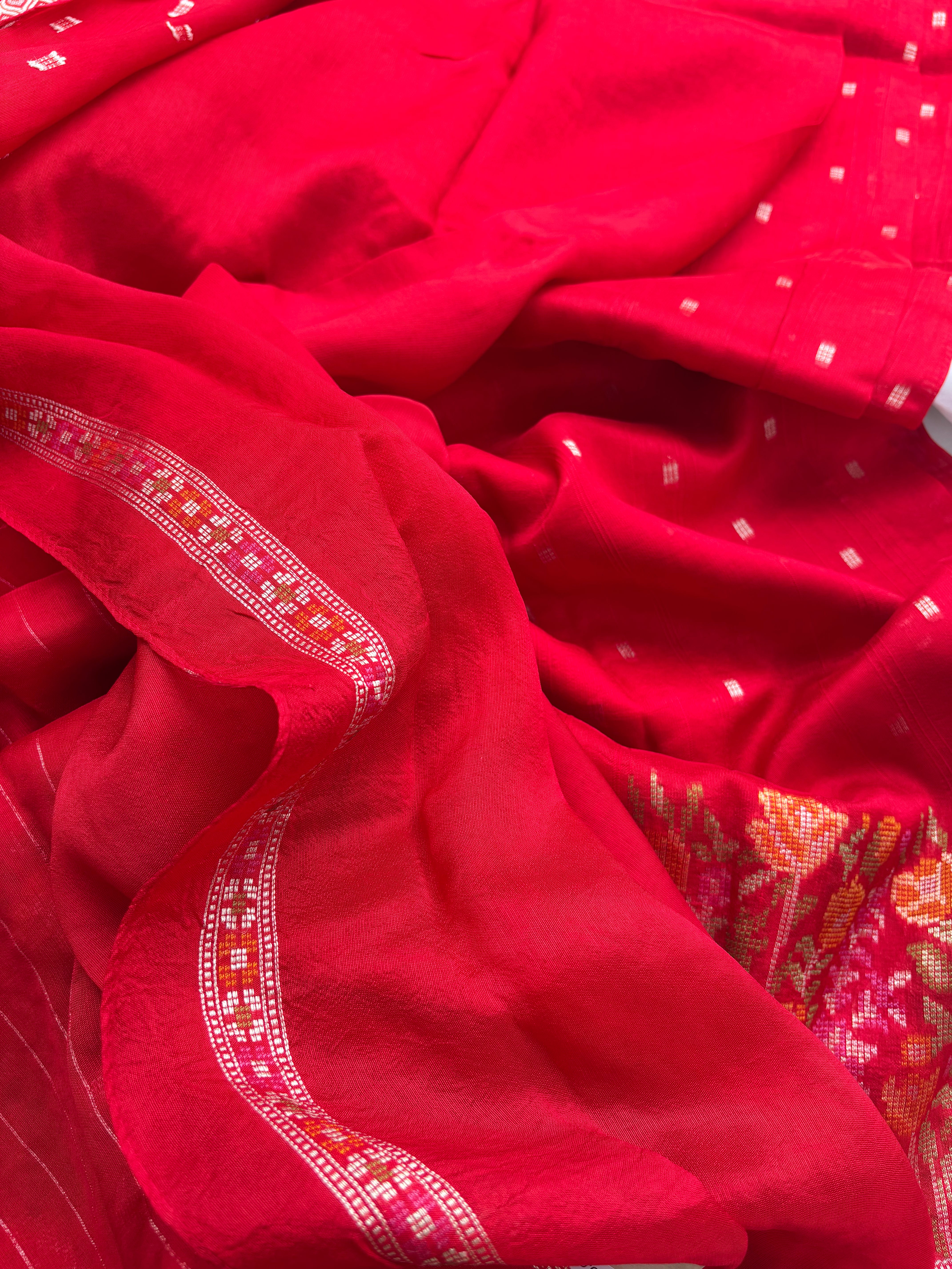 Red, Pink, Green, Purple & Blue Raw Silk Banarasi Saree