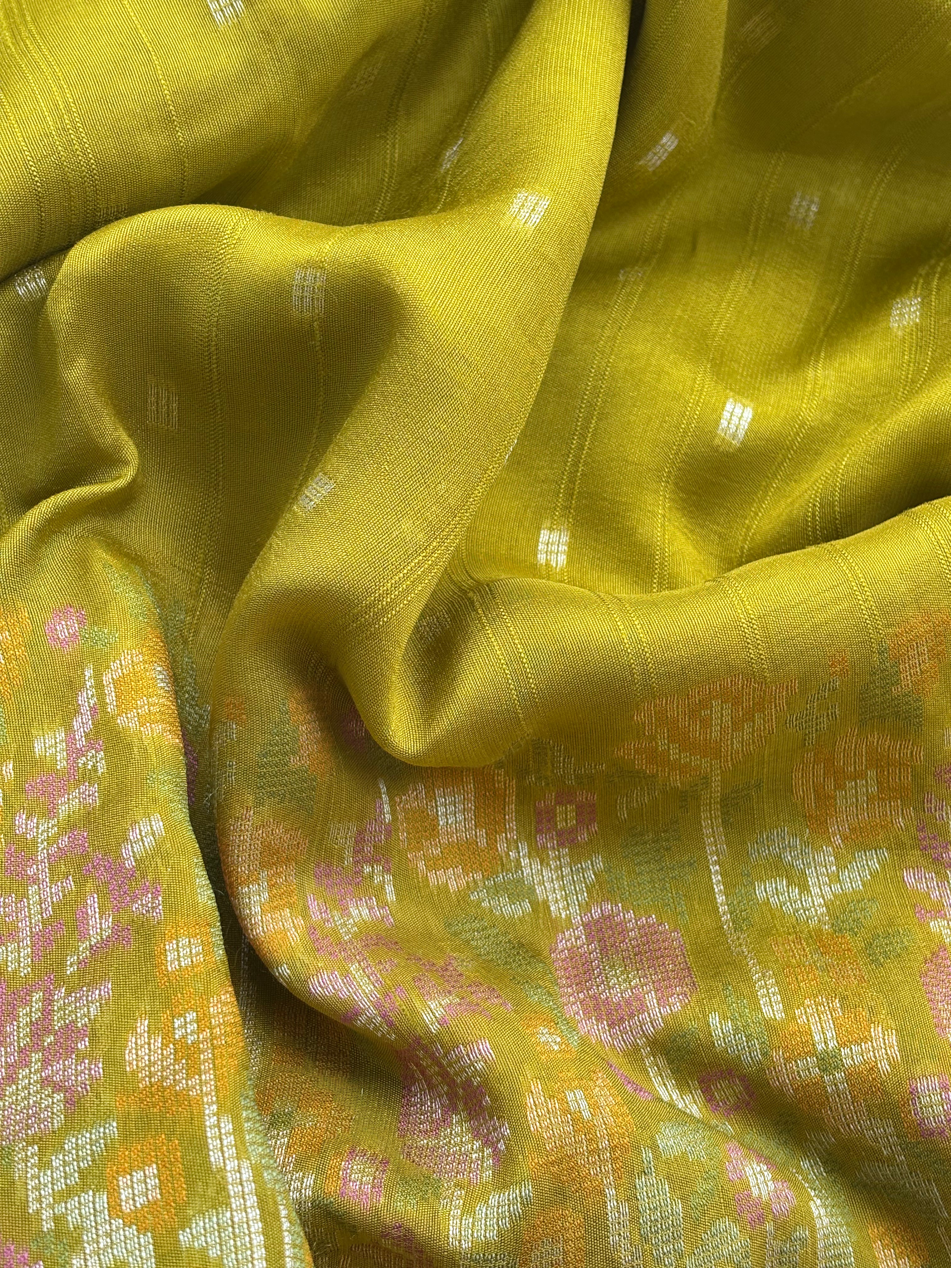 Red, Pink, Green, Purple & Blue Raw Silk Banarasi Saree