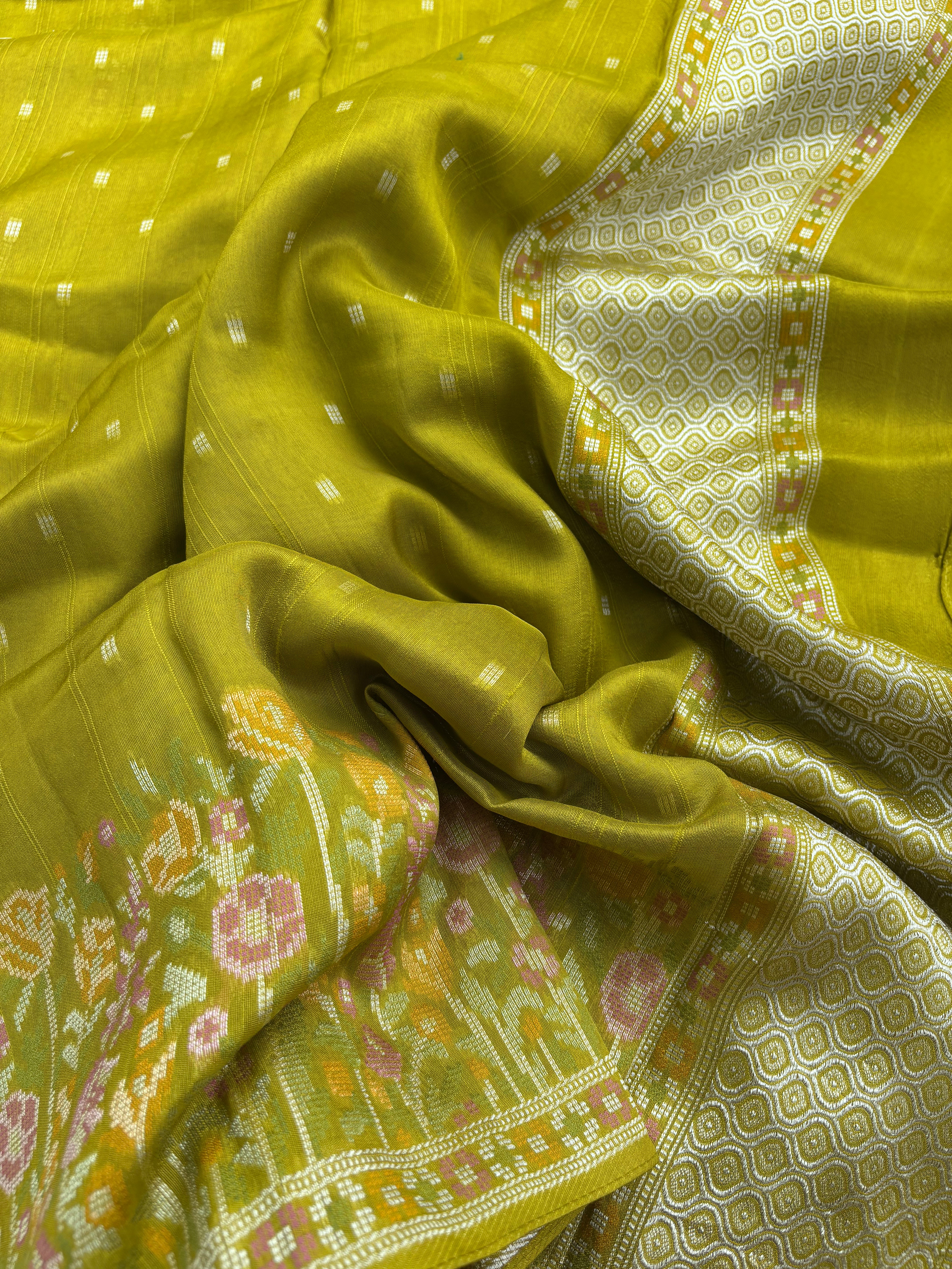 Red, Pink, Green, Purple & Blue Raw Silk Banarasi Saree