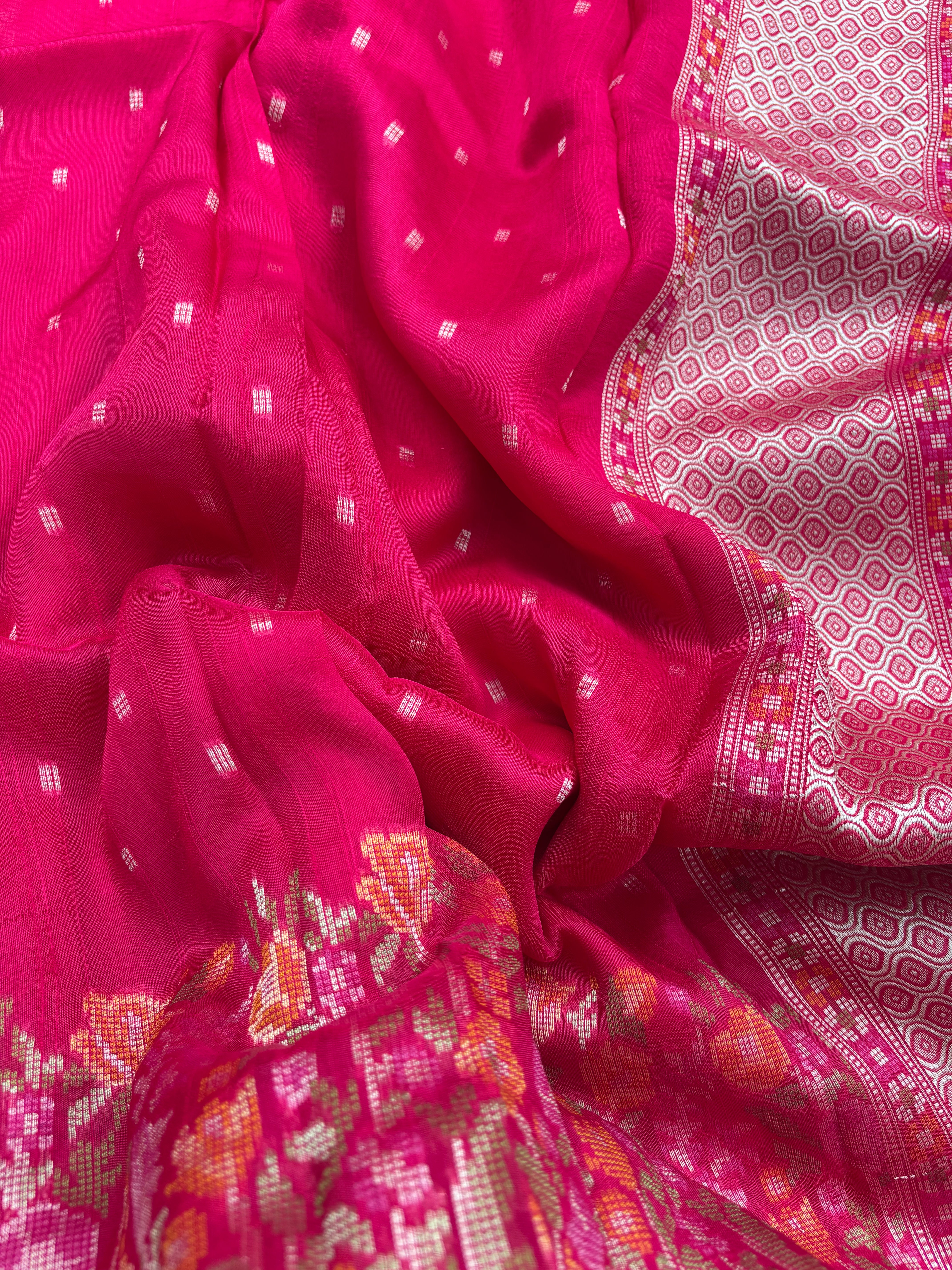 Red, Pink, Green, Purple & Blue Raw Silk Banarasi Saree