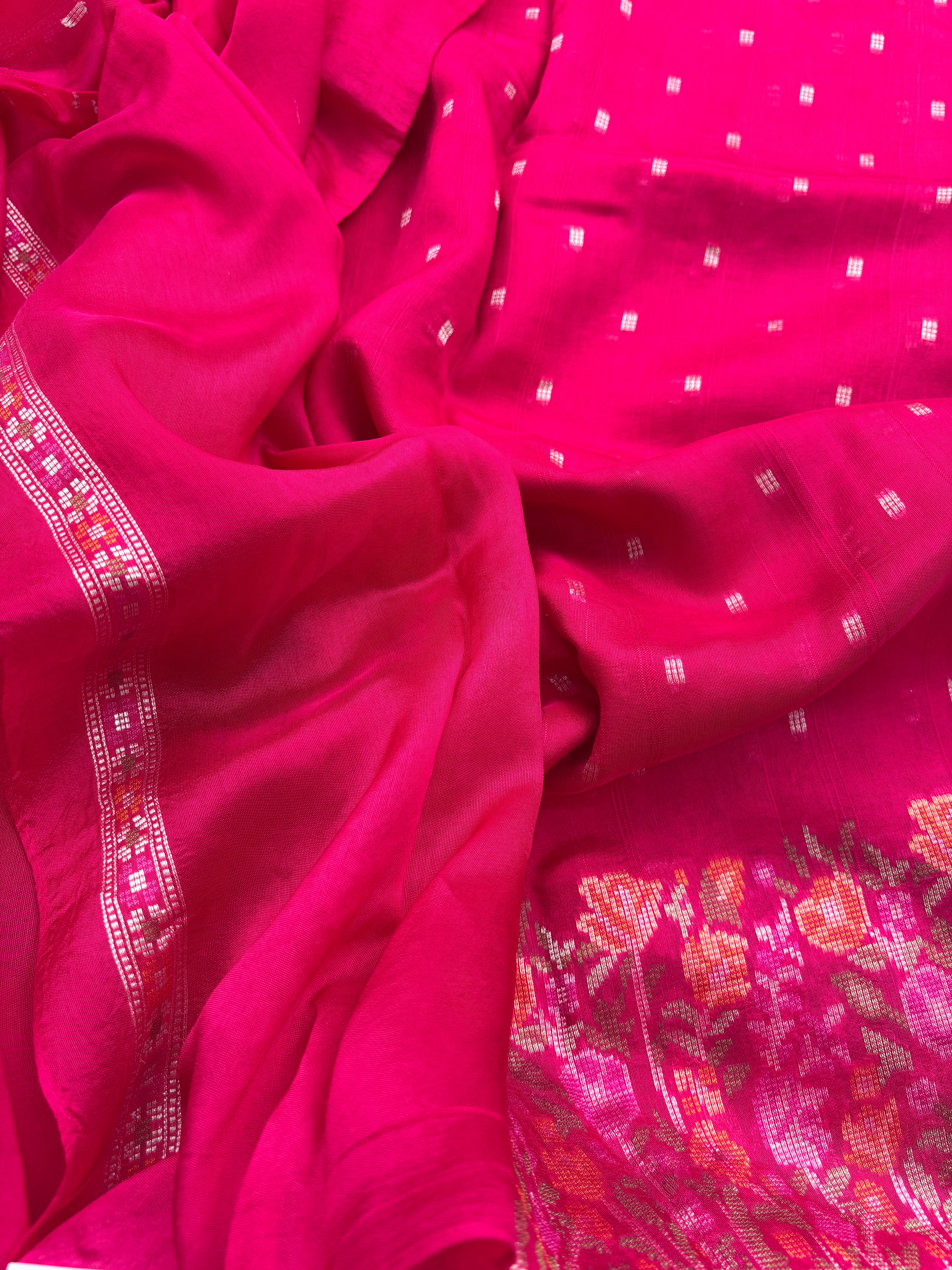 Red, Pink, Green, Purple & Blue Raw Silk Banarasi Saree