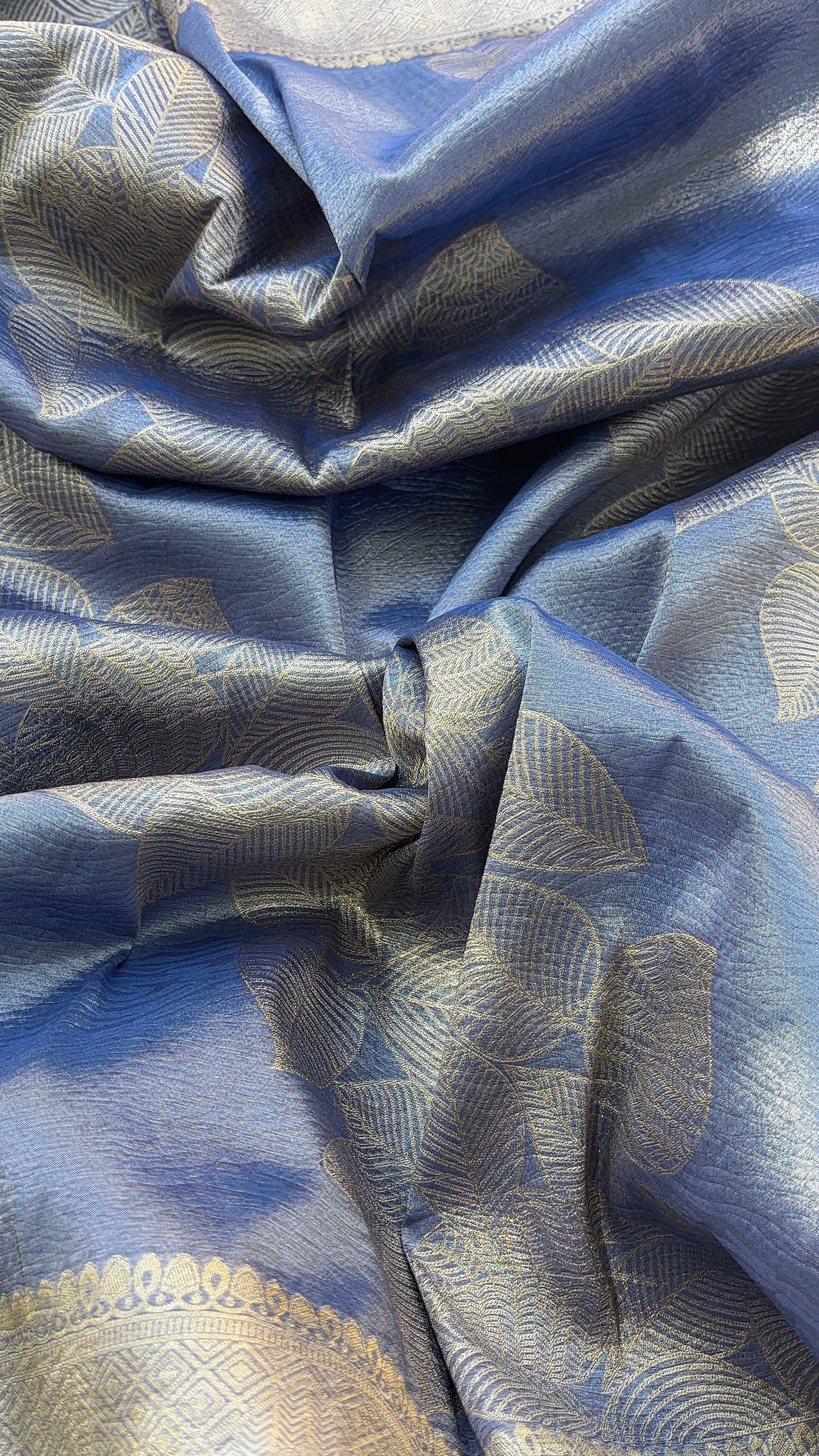 Lavender & Blue Tissue Saree