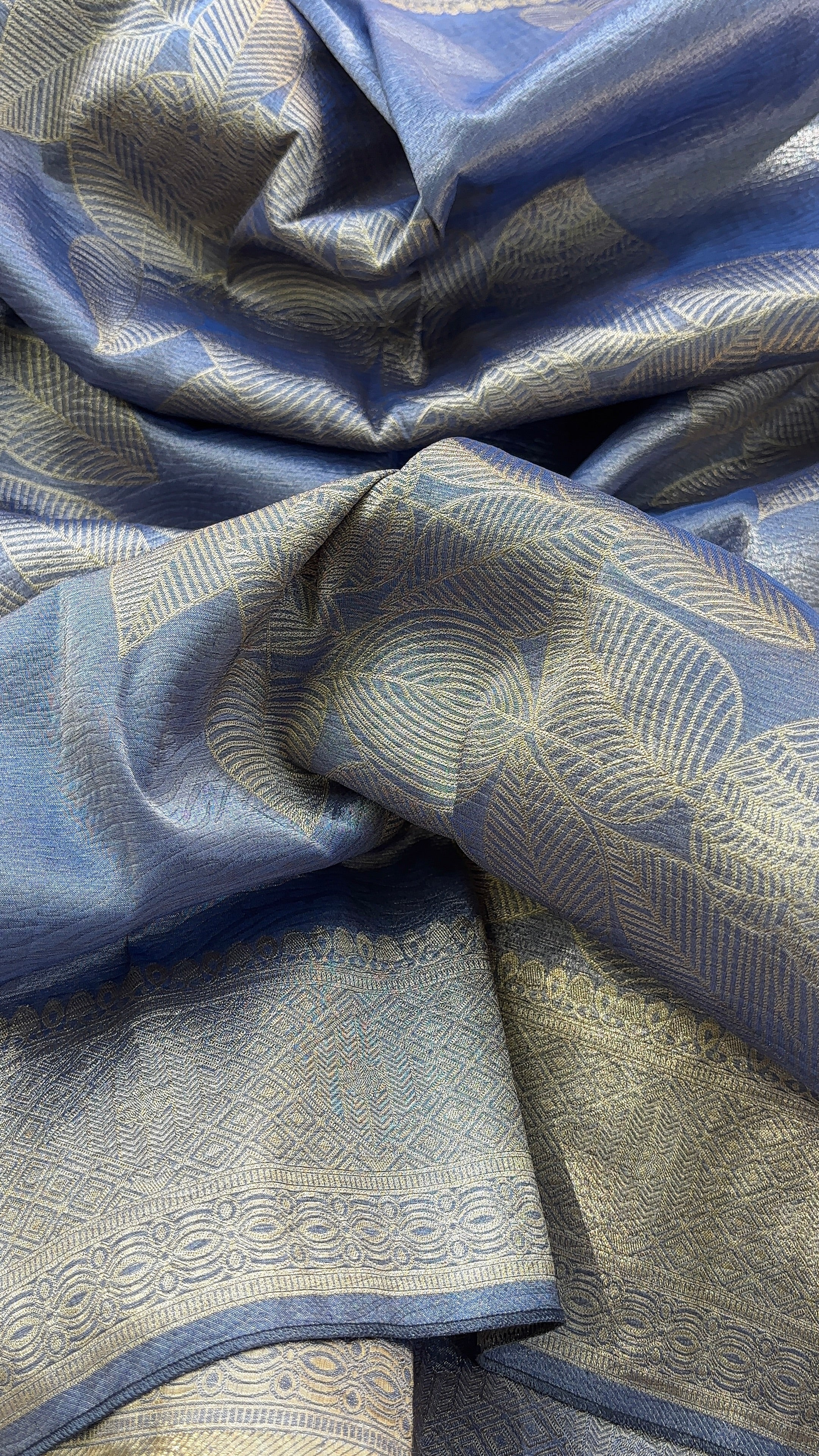 Lavender & Blue Tissue Saree