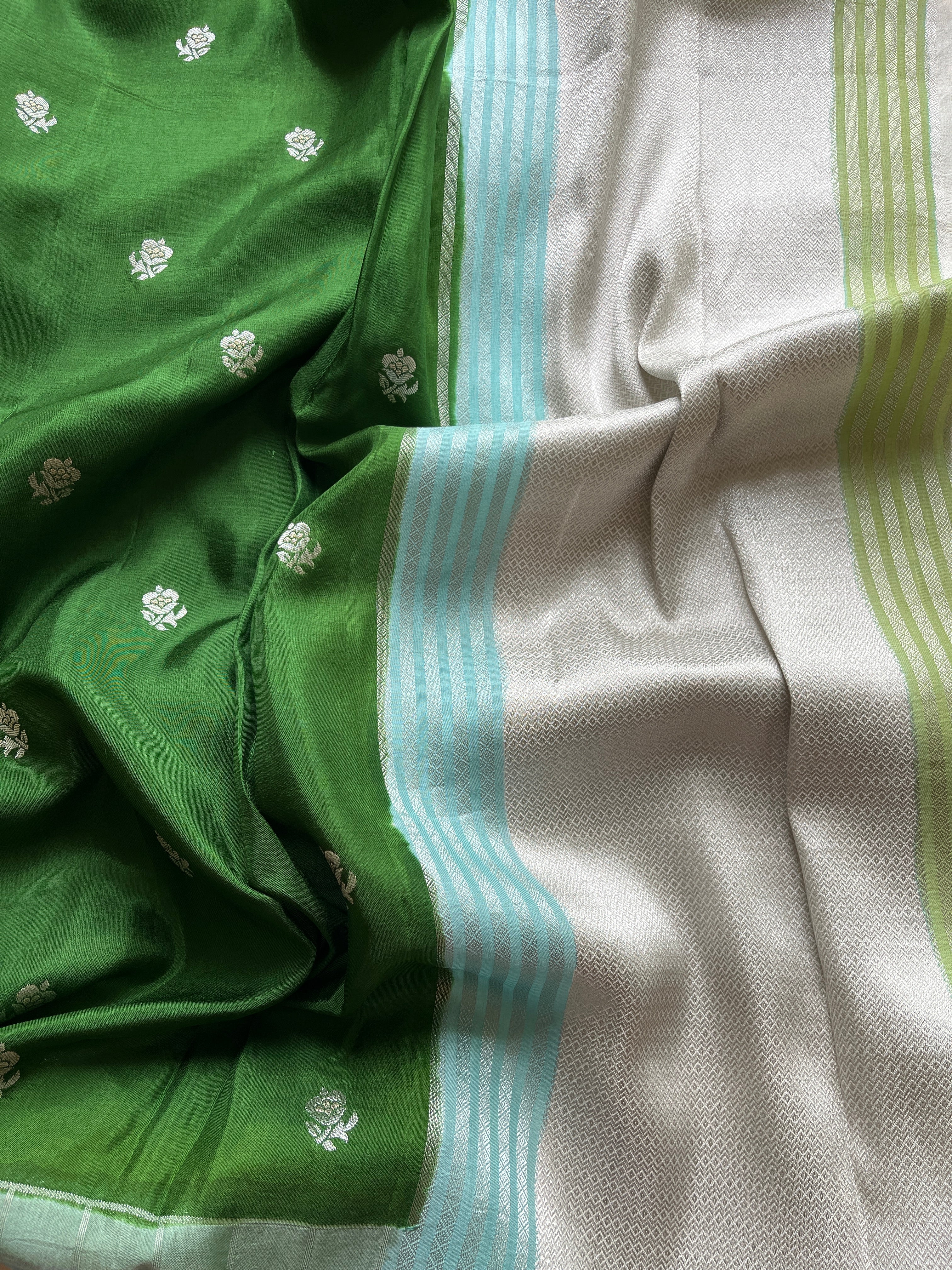 Green Viscose silk saree