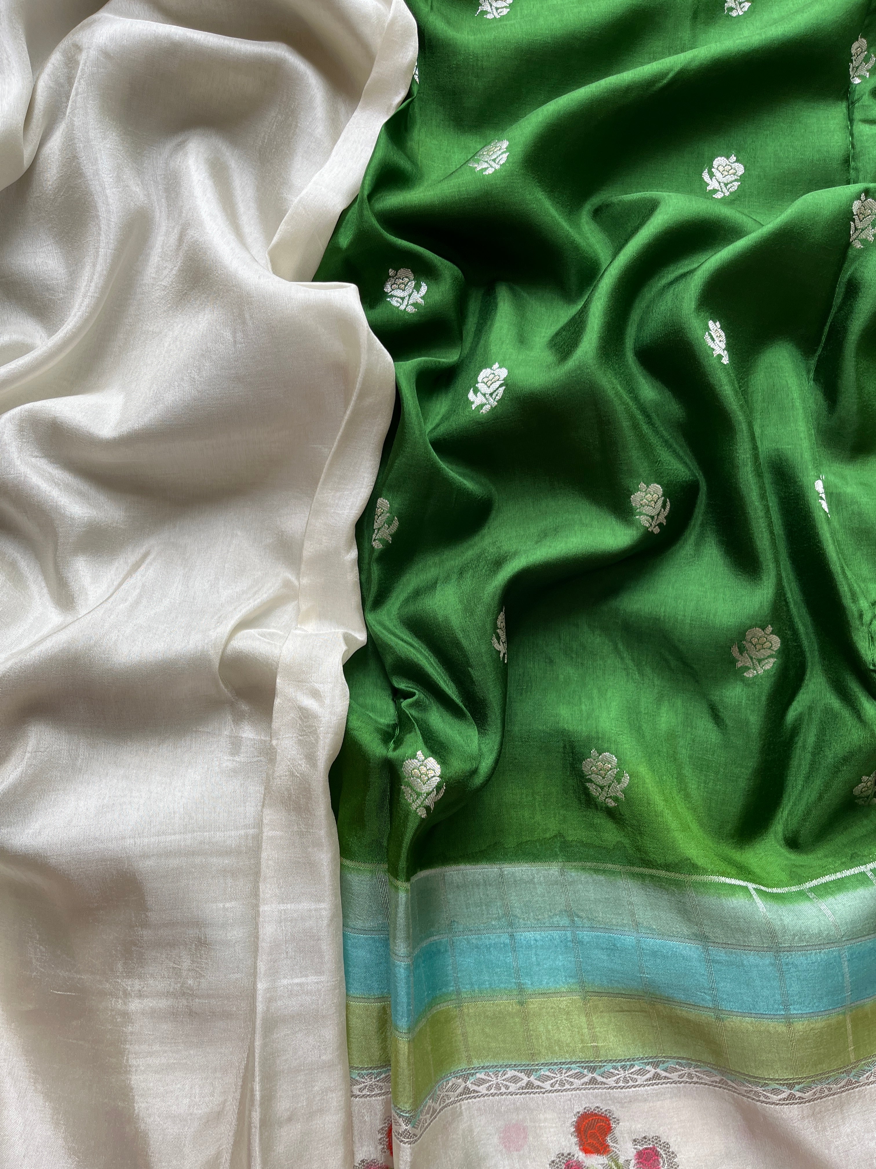 Green Viscose silk saree