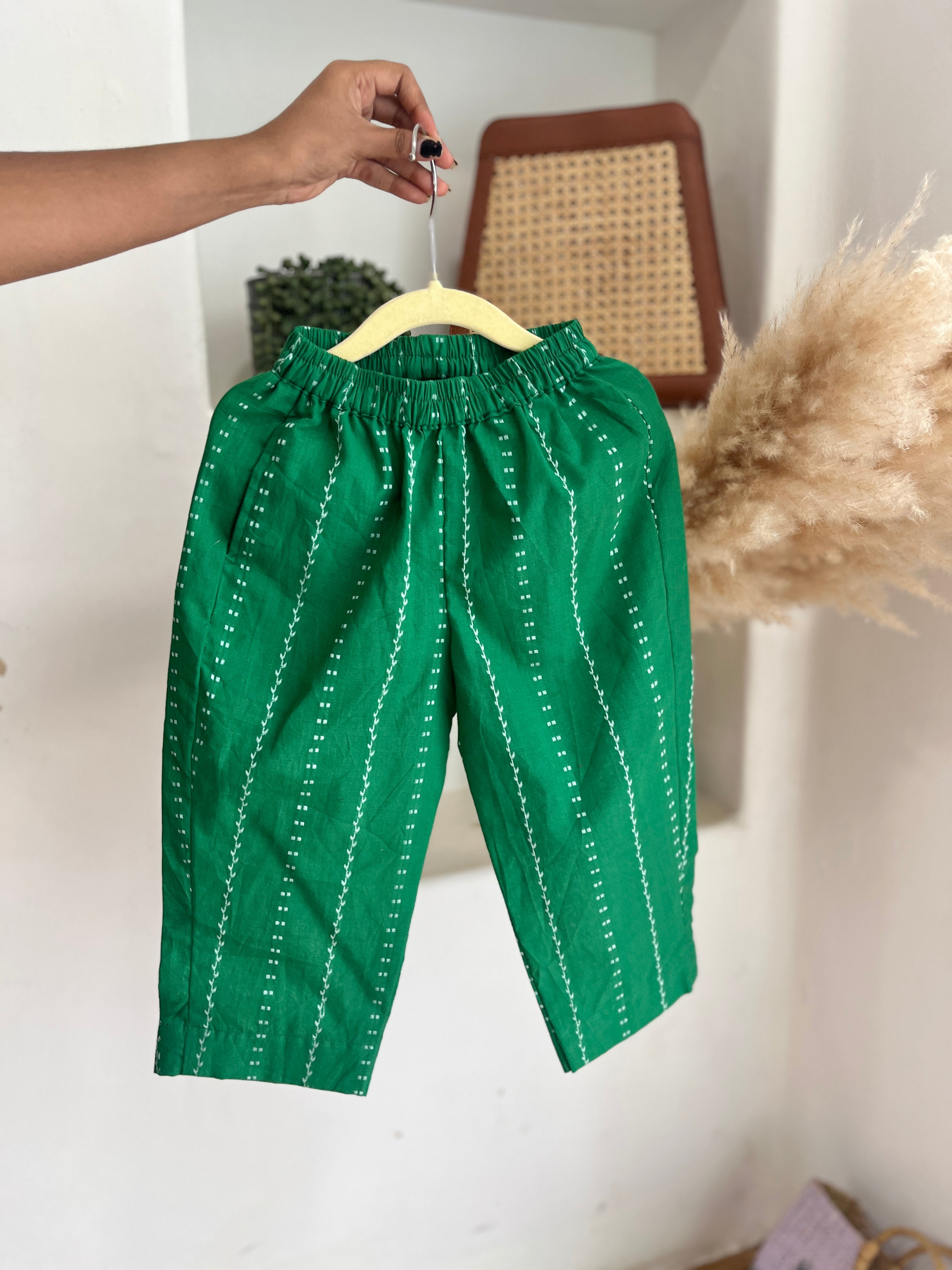 Green Cotton Bow Co-ord set