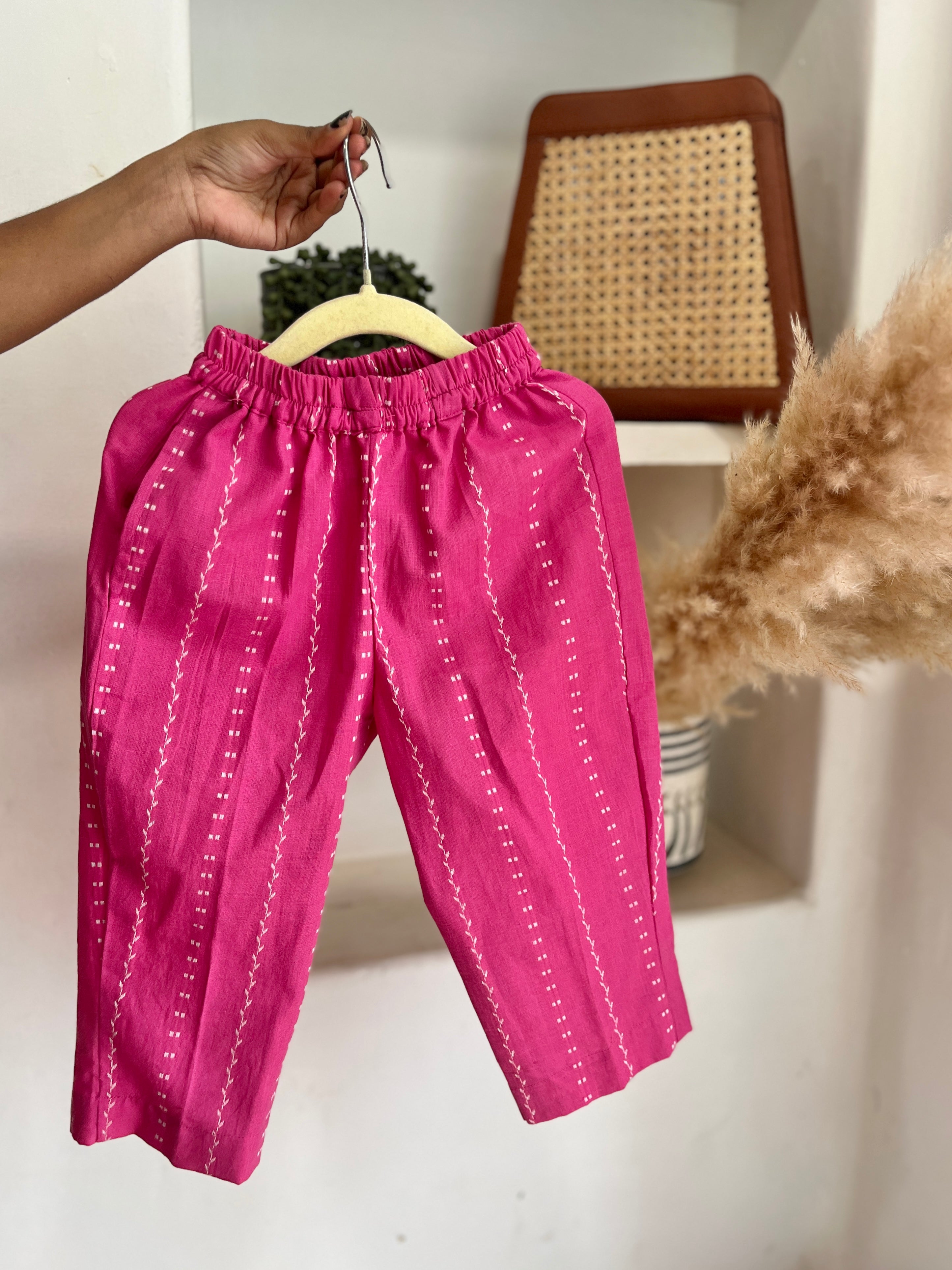 Pink Cotton Bow Co-ord set