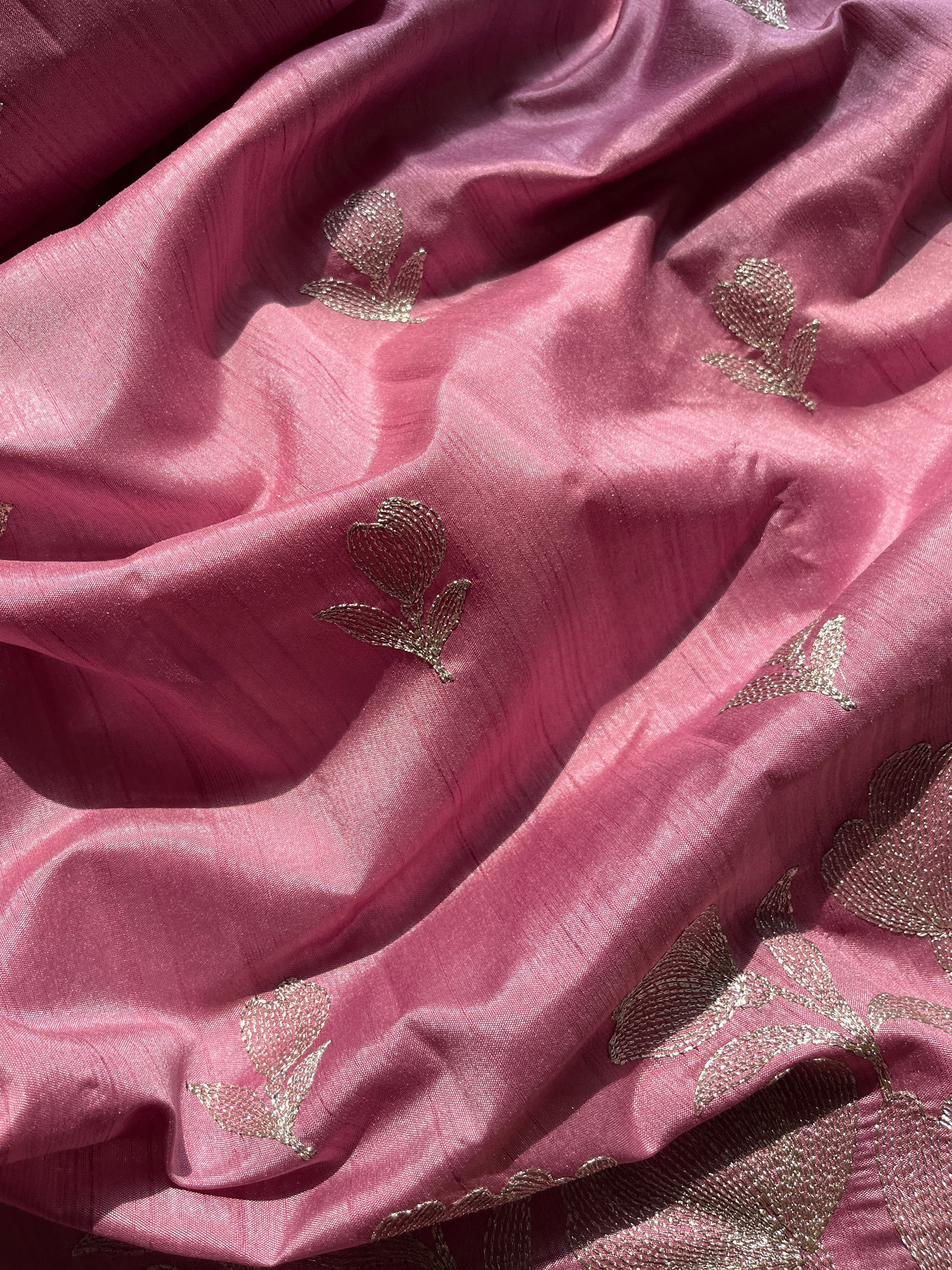 Onion Art Tussar Saree