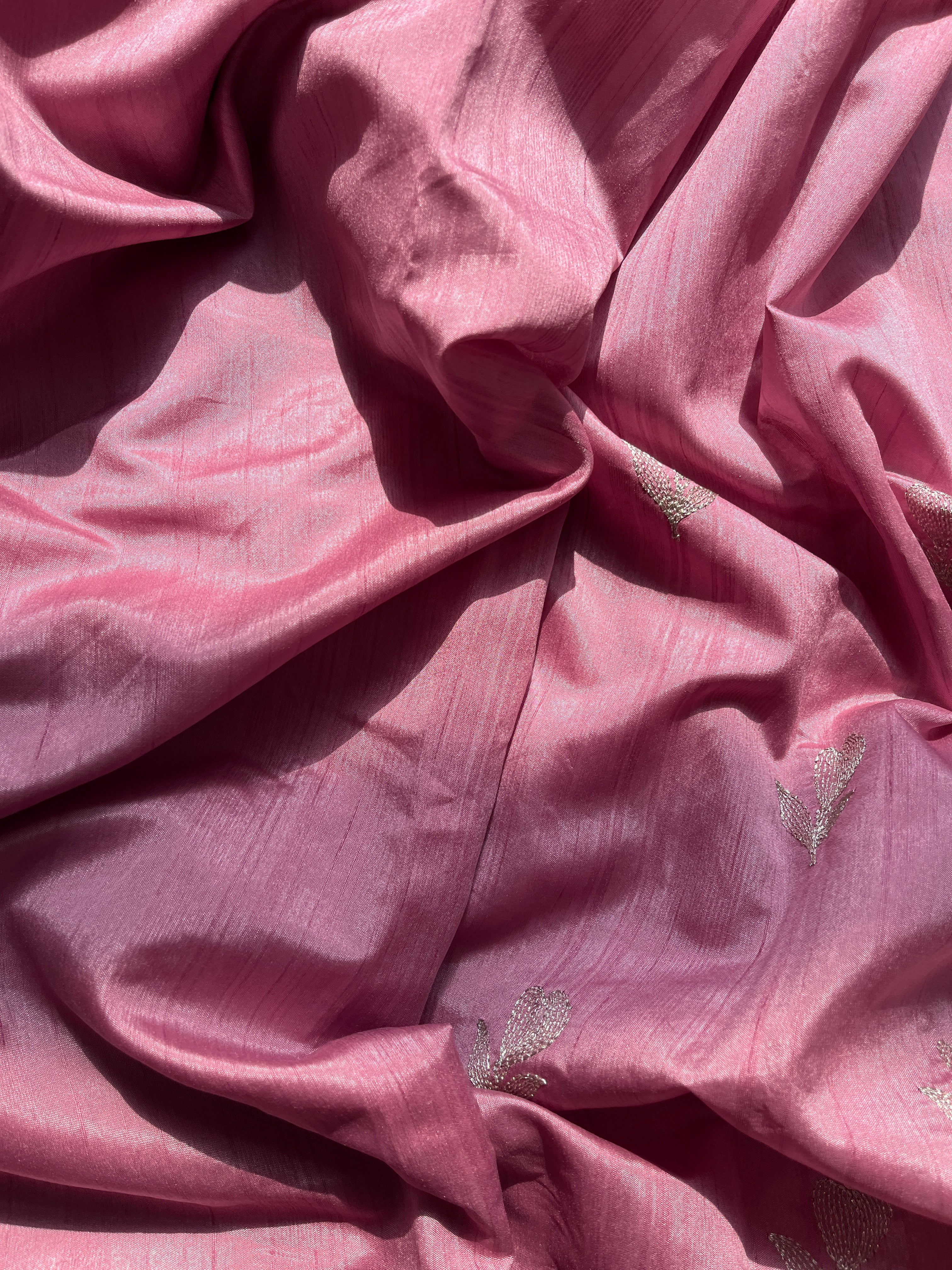 Onion Art Tussar Saree