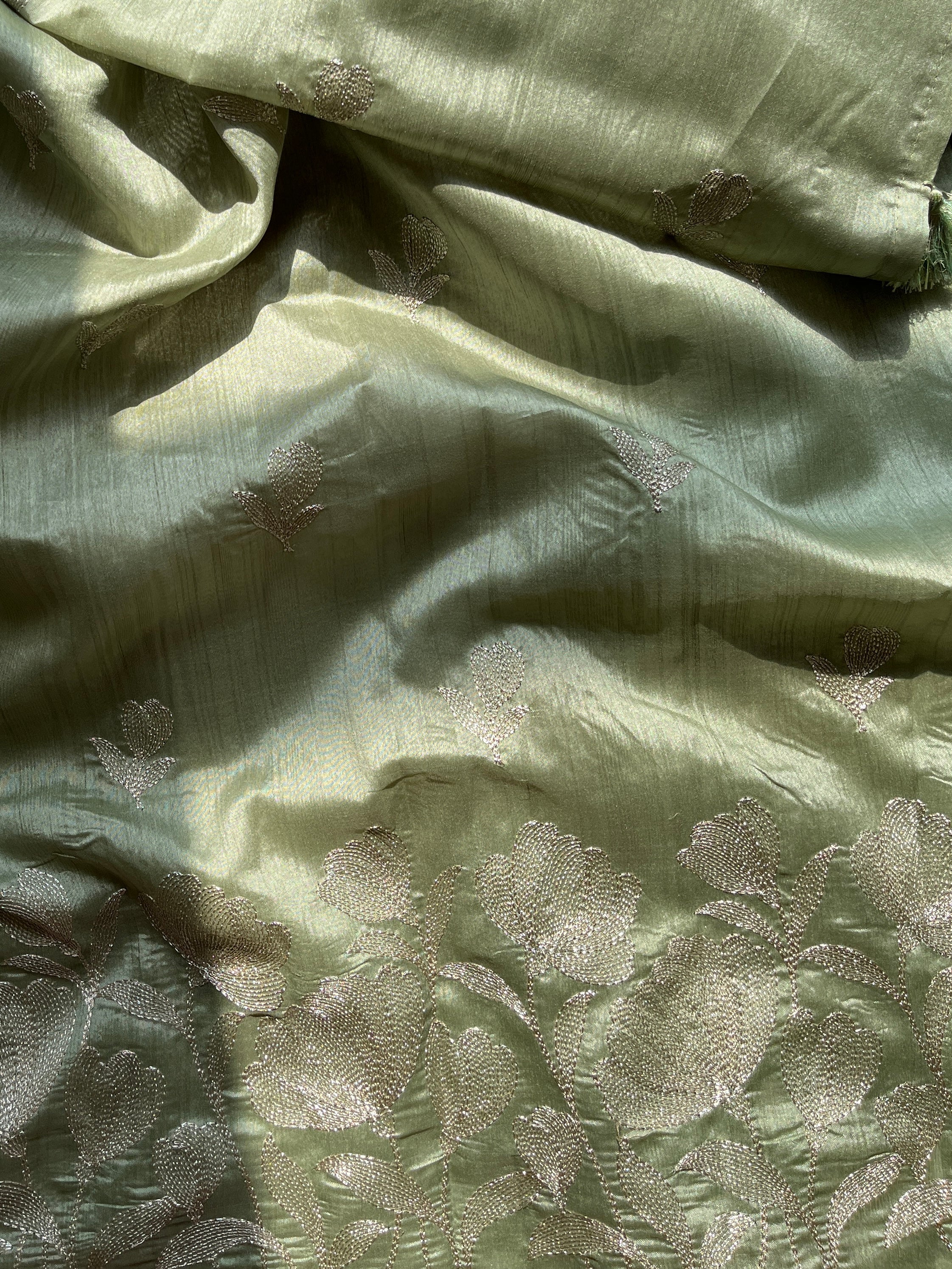 Green Art Tussar Saree