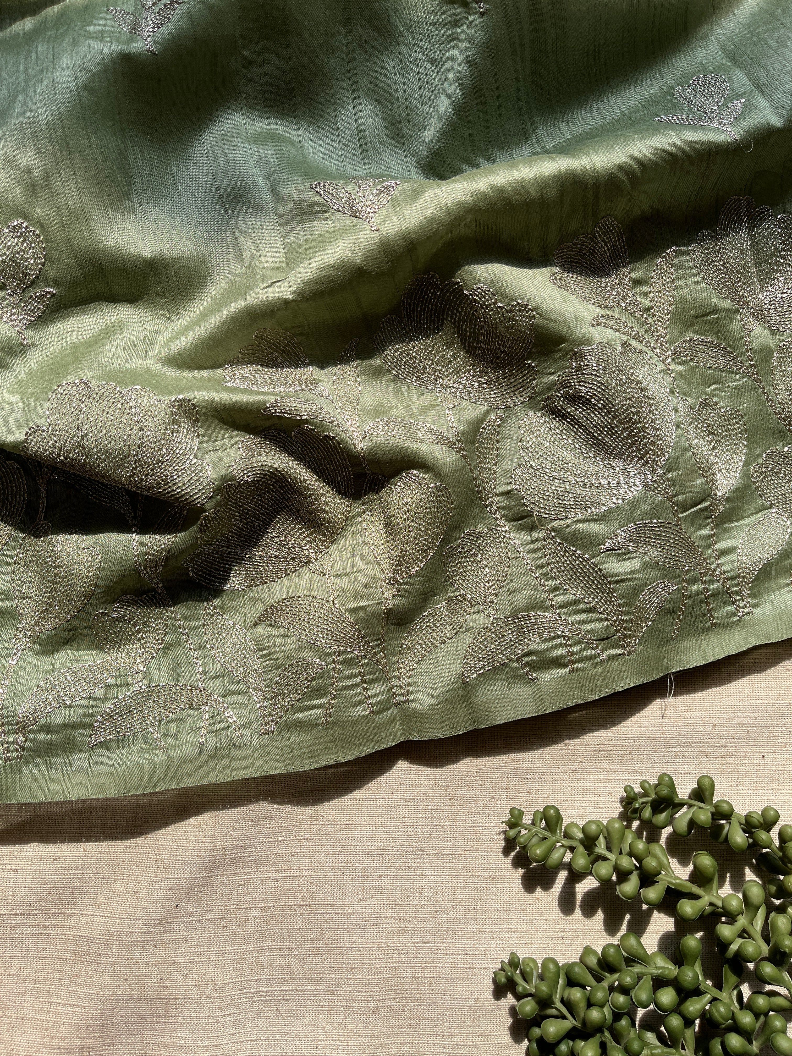 Green Art Tussar Saree