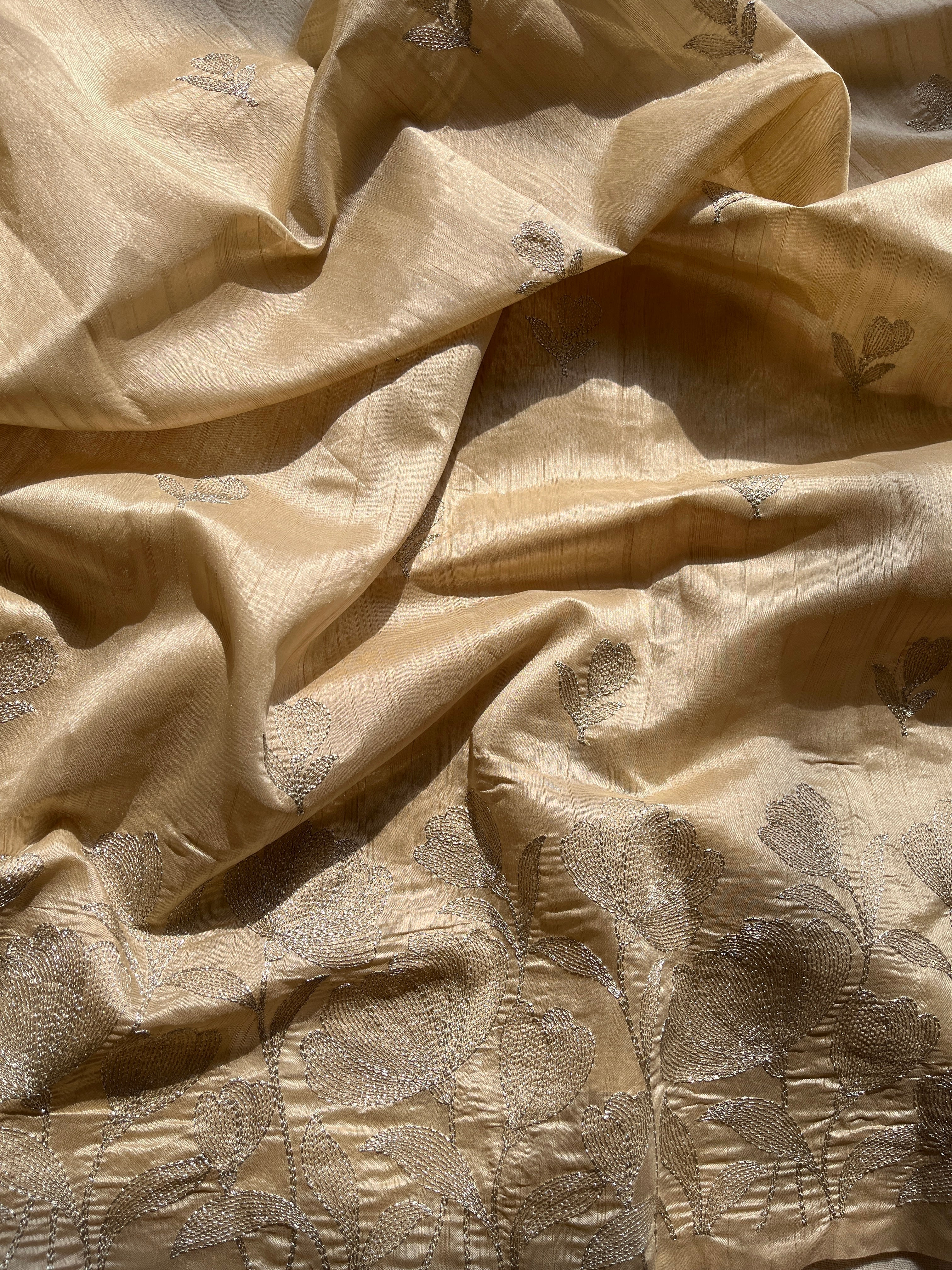 Cream Art Tussar Saree