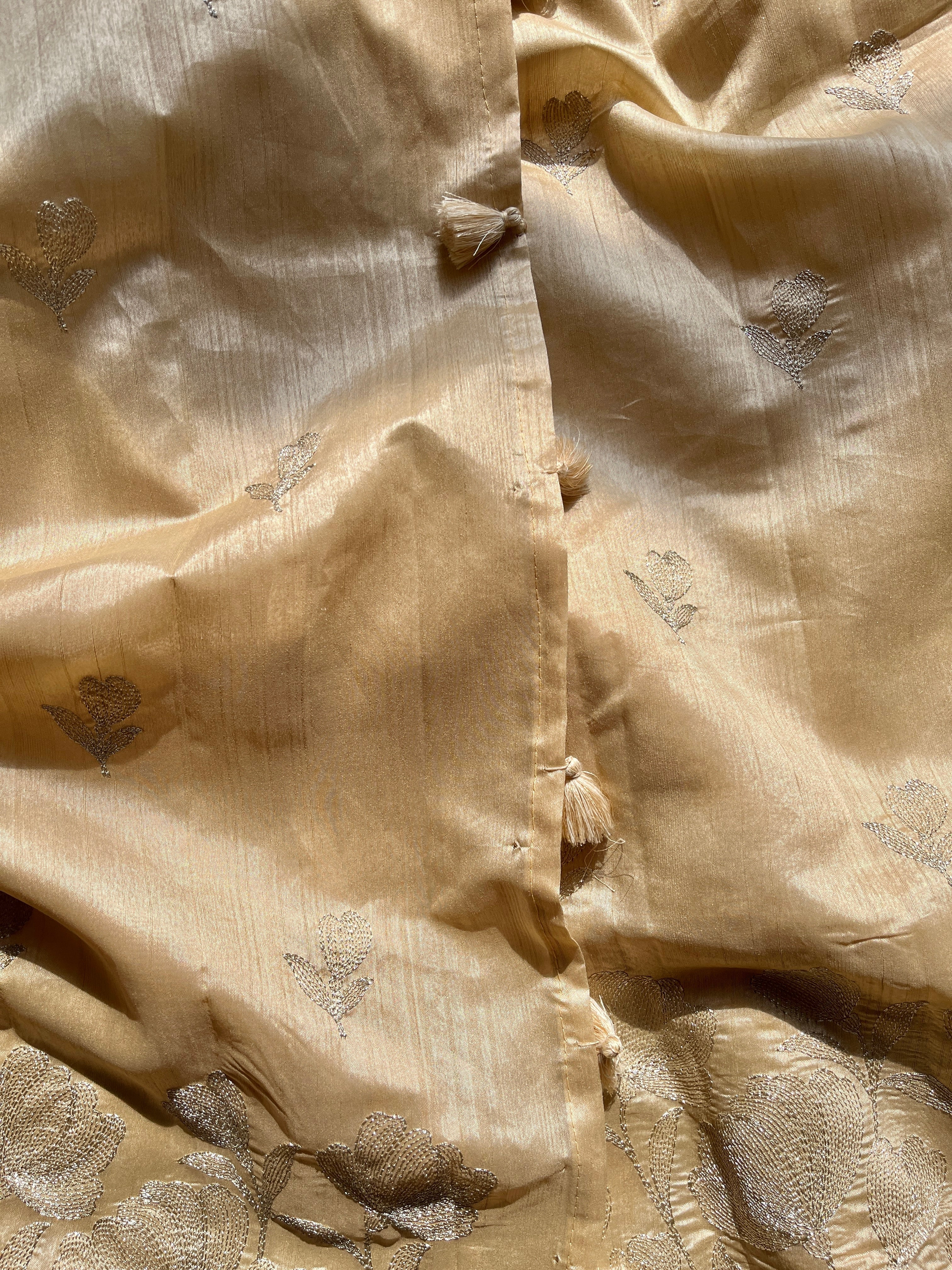 Cream Art Tussar Saree