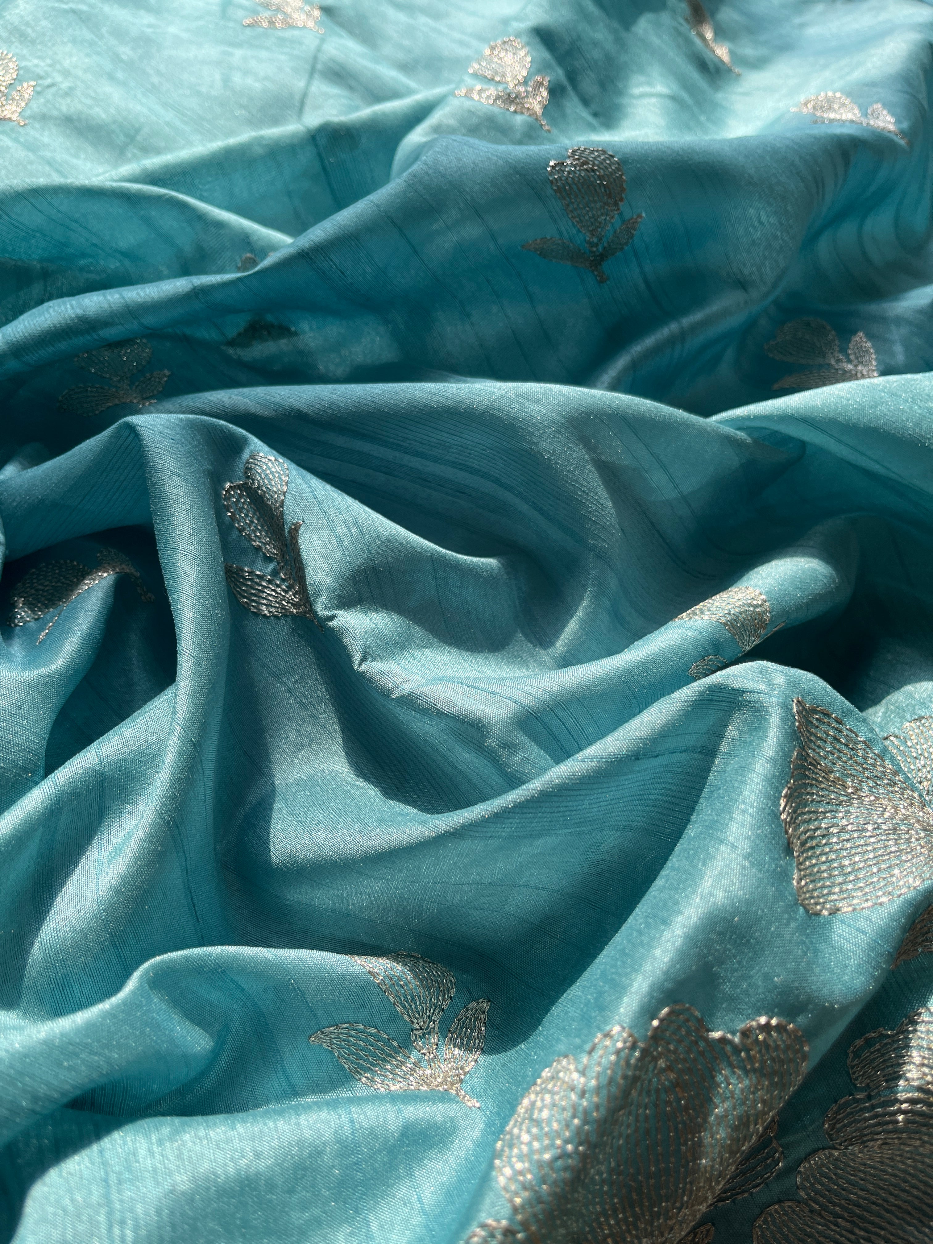 Blue Art Tussar Saree